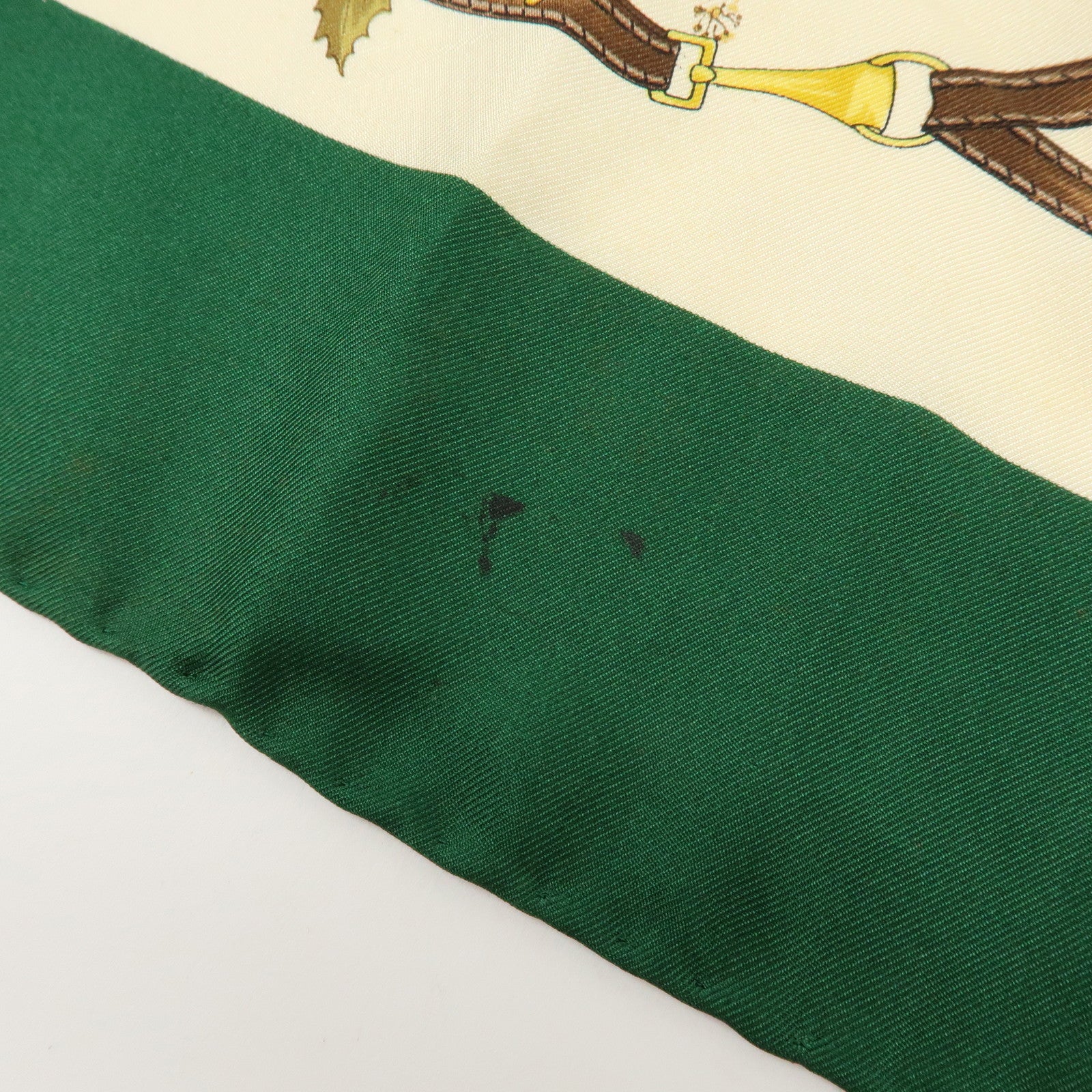 GUCCI Set of 2 Silk 100% Scarf Flower Mushroom Motif Green Navy