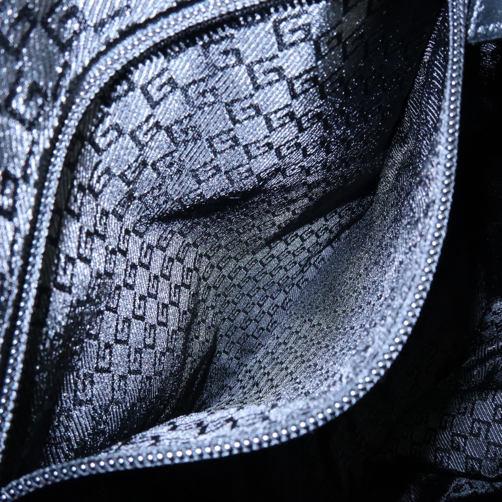 GUCCI Sherry Canvas Leather Backpack Rucksack Black 122349