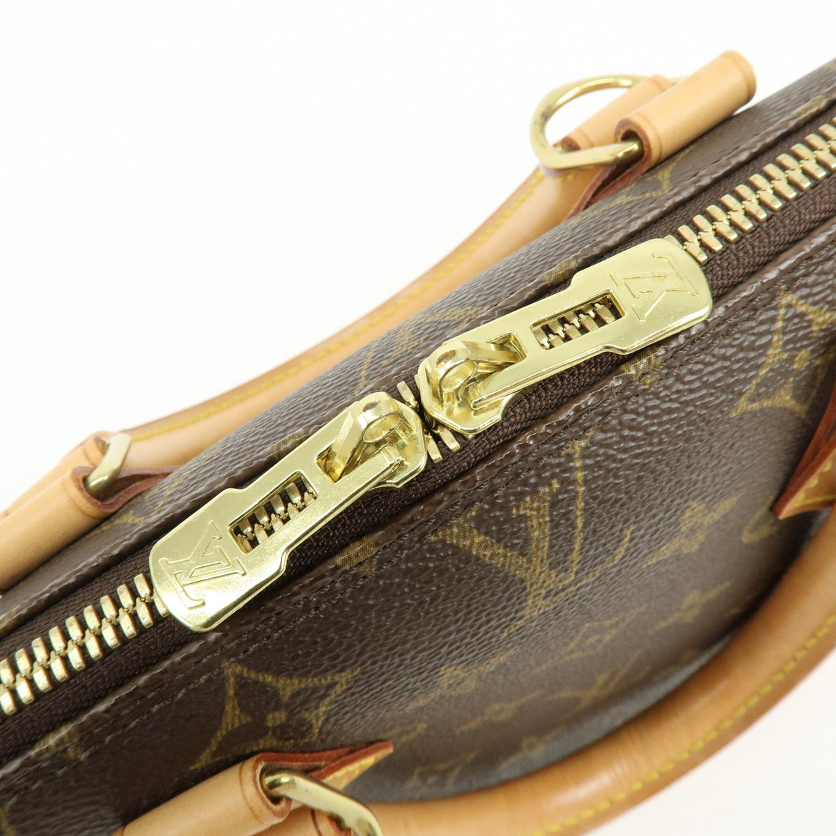 Louis Vuitton Monogram Alma Canvas Leather Hand Bag Brown M51130