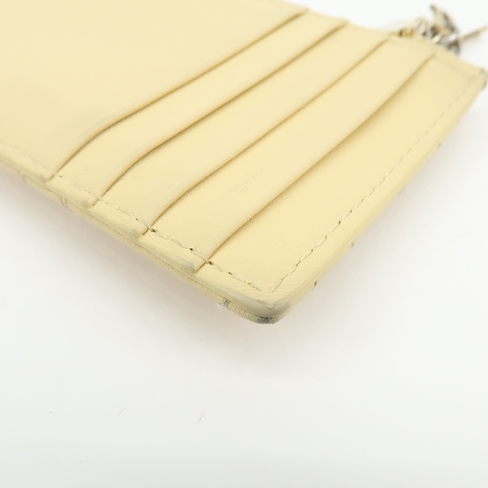 Christian Dior Lady Dior Cannage Cosmos Lambskin Card Case Yellow