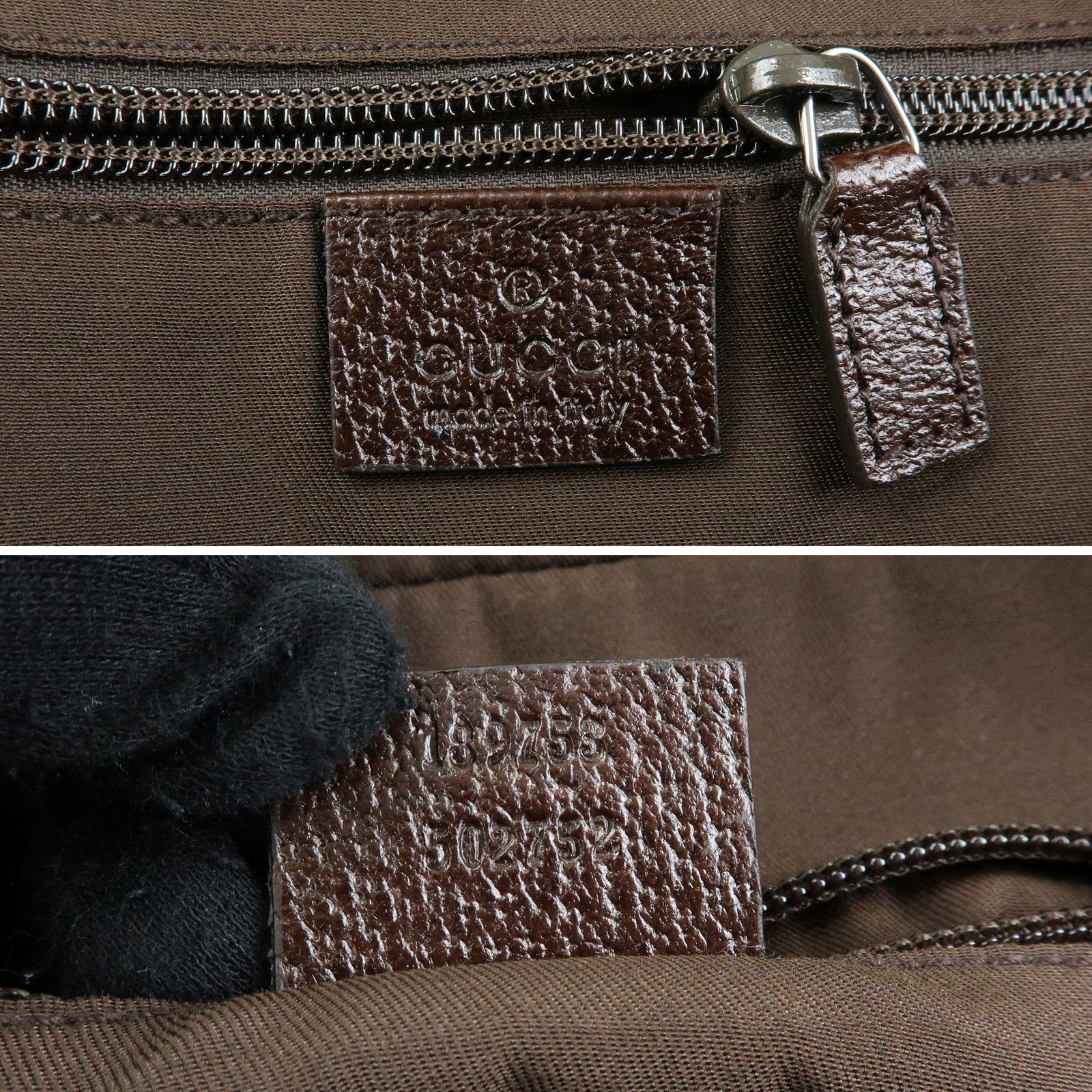 GUCCI Sherry GG Canvas Business Bag Hand Bag Brown 189753