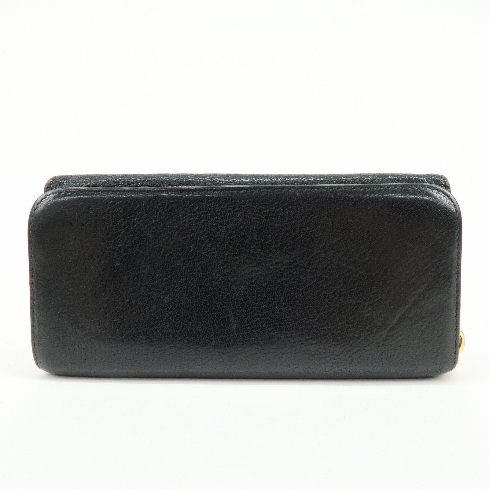 小物 2000s MIUMIU leather zip wallet Miu Miu Green Leather Zip