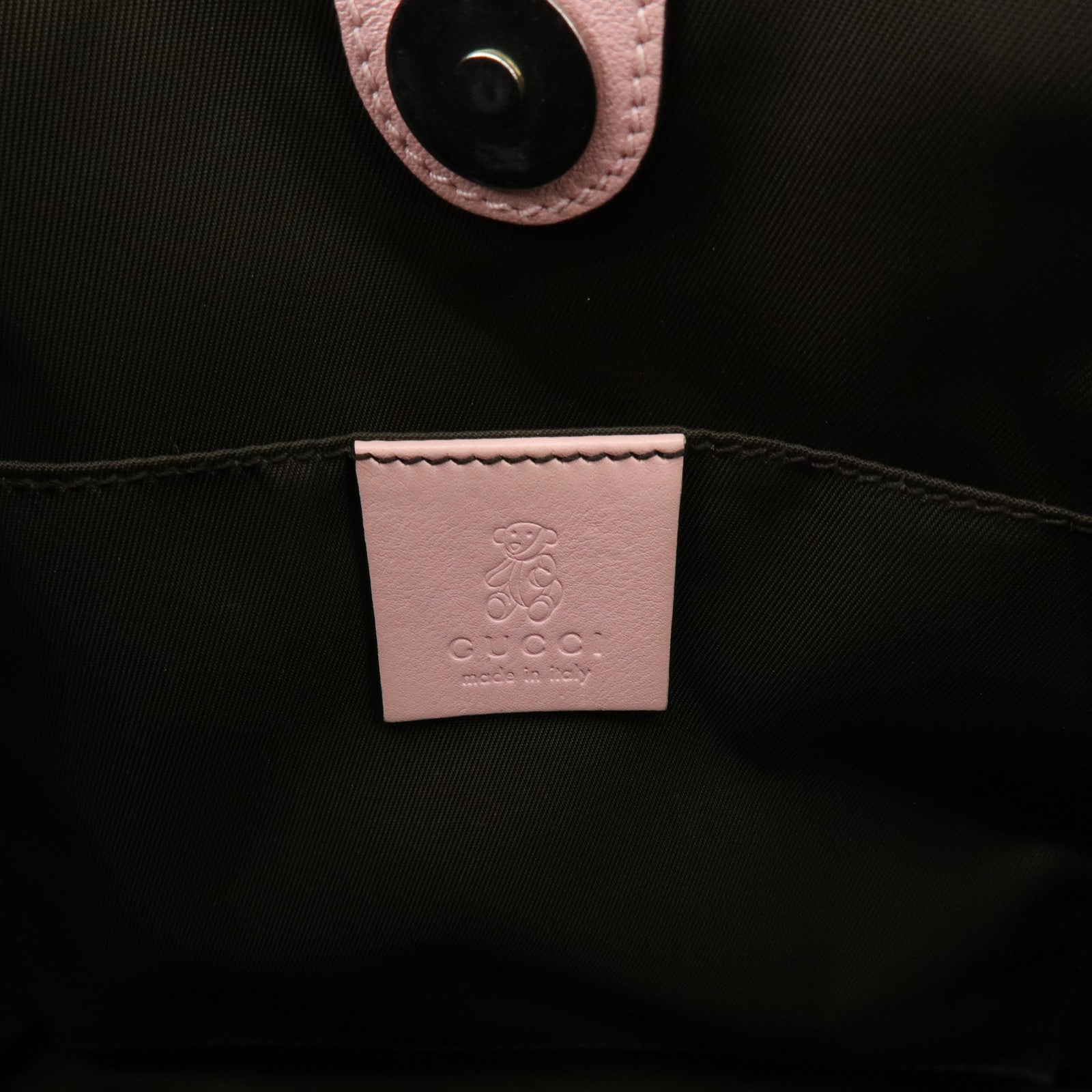 GUCCI Children's GG Supreme Leather Tote Bag Hand Bag Beige Pink 297557