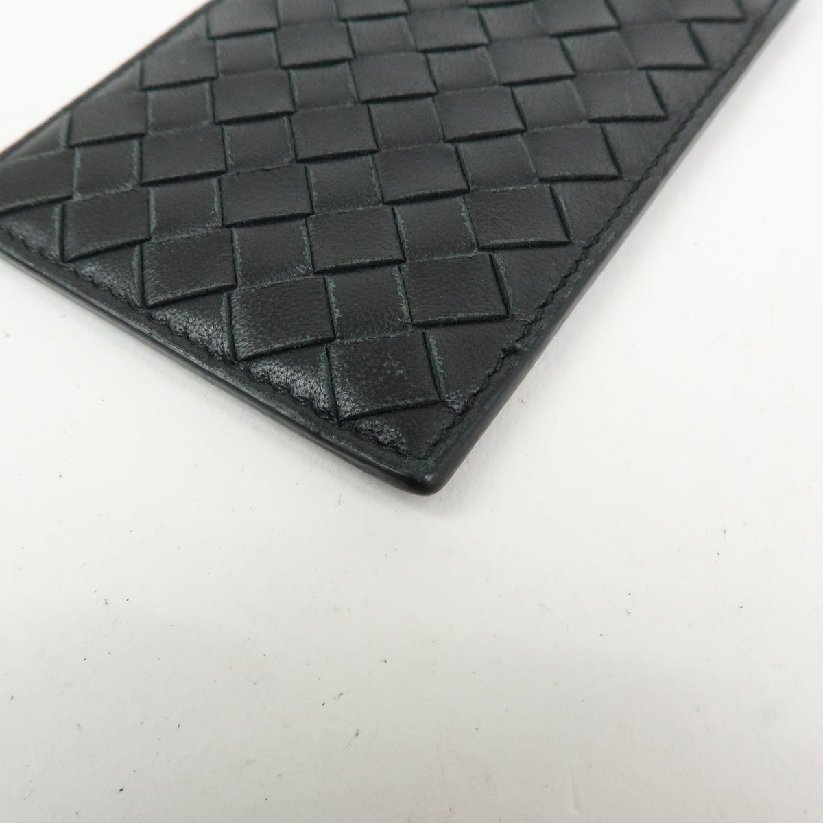 BOTTEGA VENETA Intrecciato Leather Shoulder Card Case Black