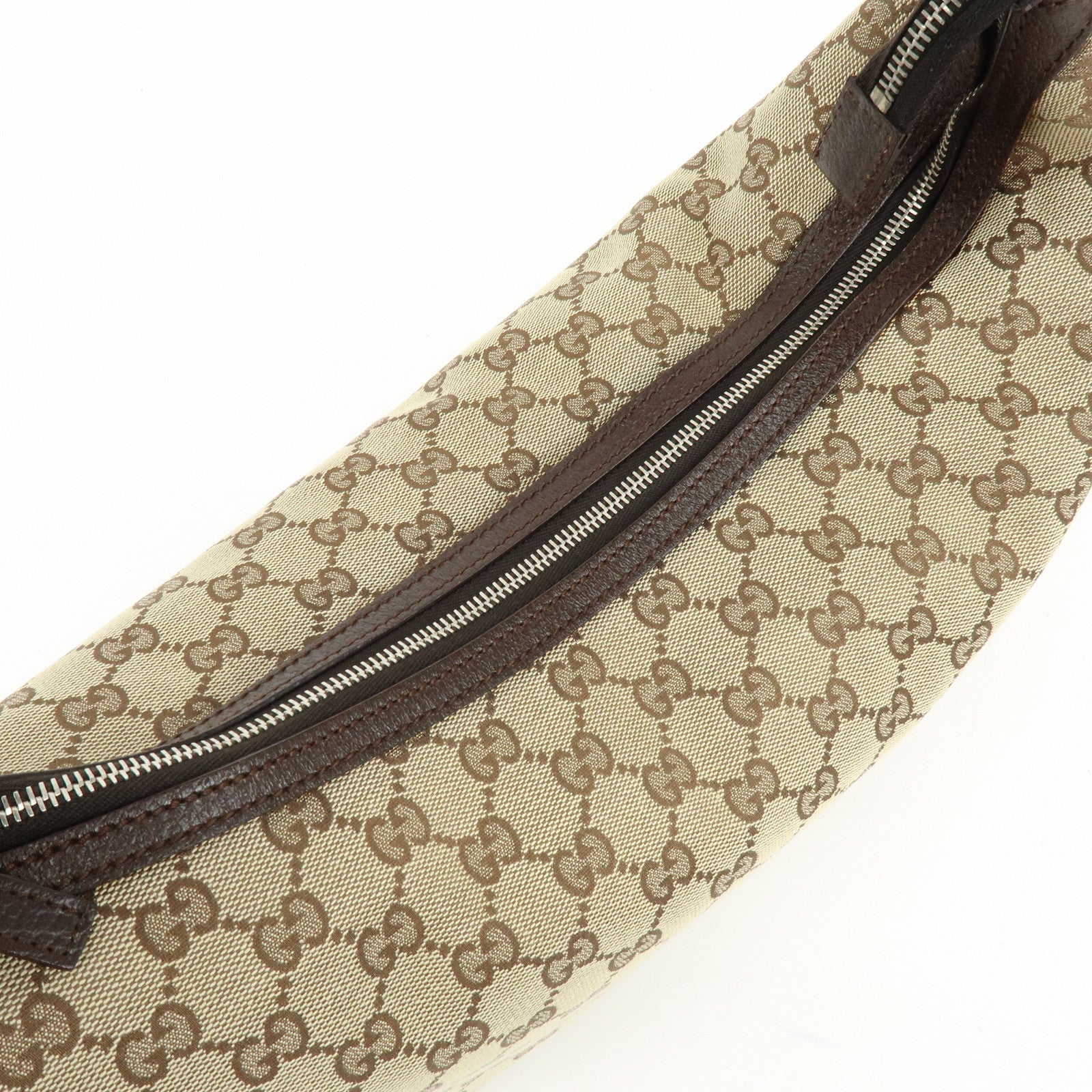GUCCI Sherry GG Canvas Leather Shoulder Bag Hand Bag Beige Brown 146243