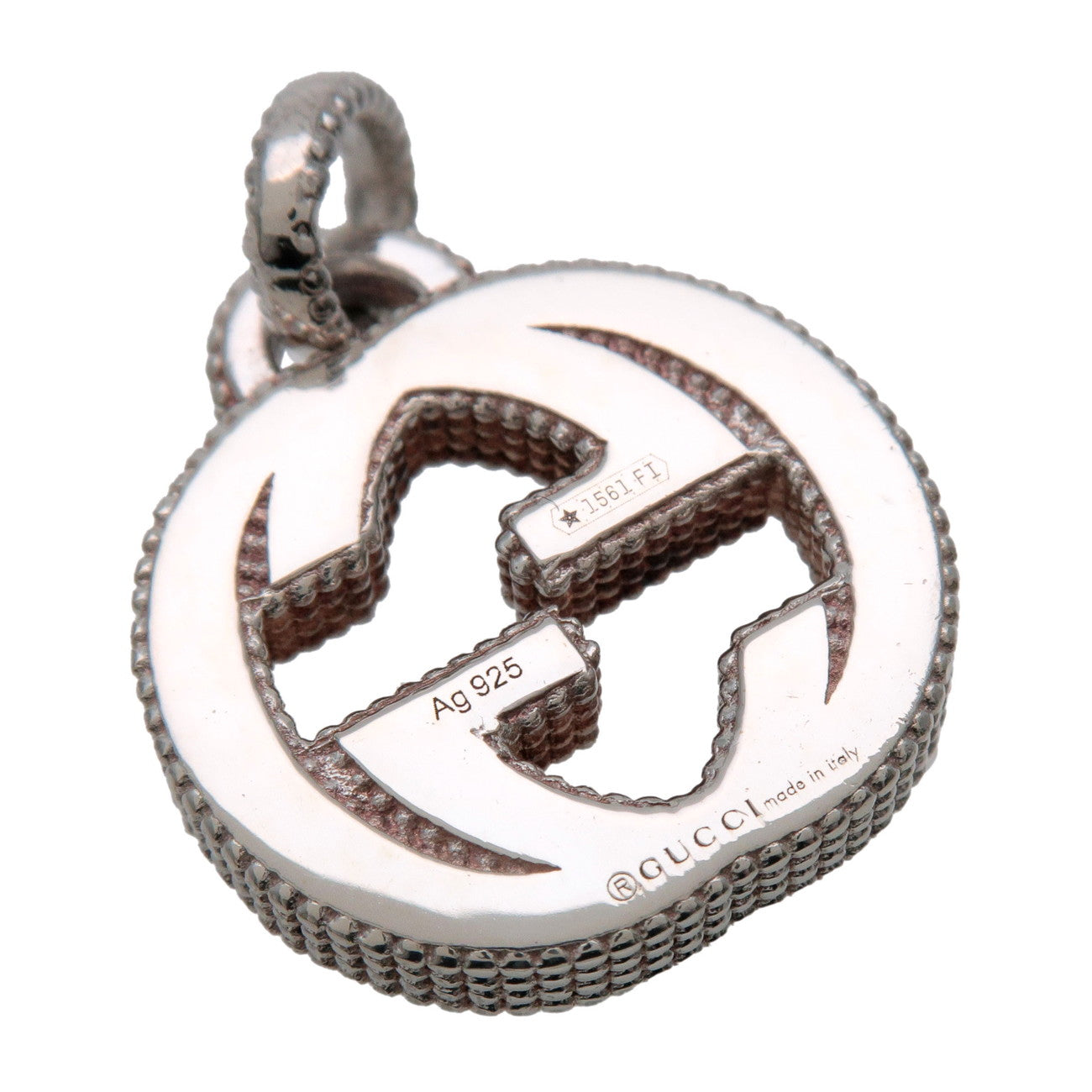 GUCCI Interlocking G Pendant Top SV925 Silver