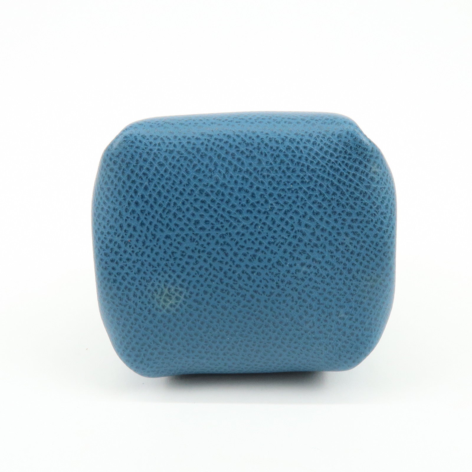 HERMES Courchevel Leather Pouch Blue Jean □G Stamped Blue Jean