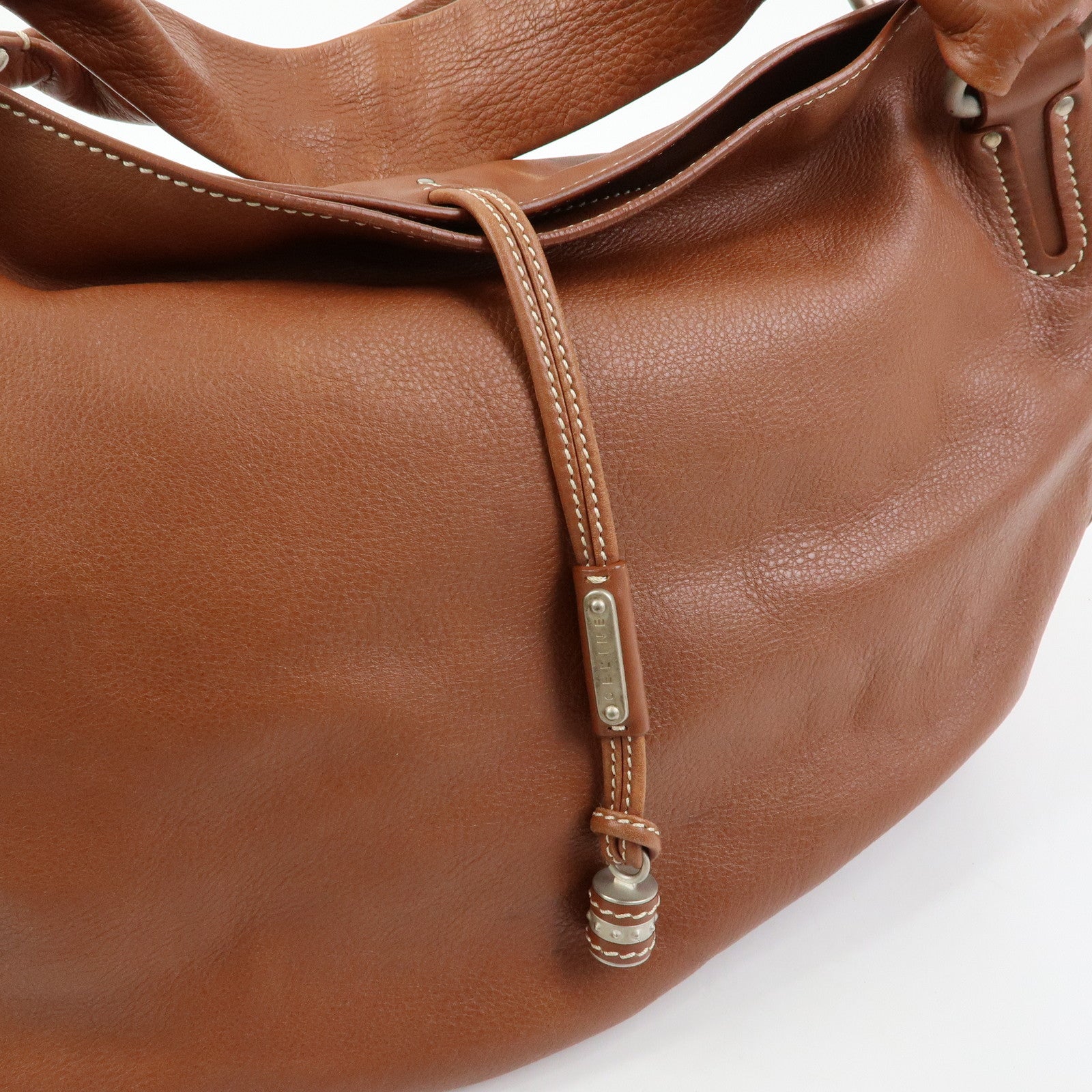 CELINE Bittersweet Leather Shoulder Bag Hand Bag Brown