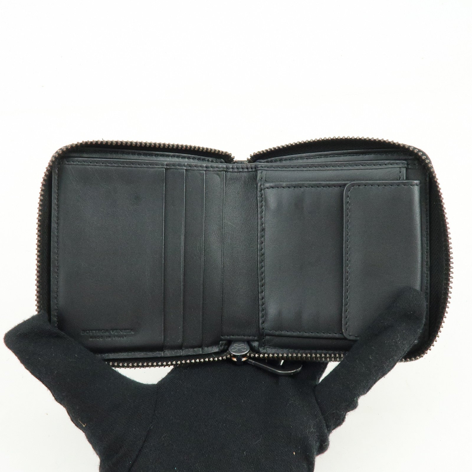 Bottega Veneta Intrecciato Nappa Leather Bi-fold Comact Wallet 510293