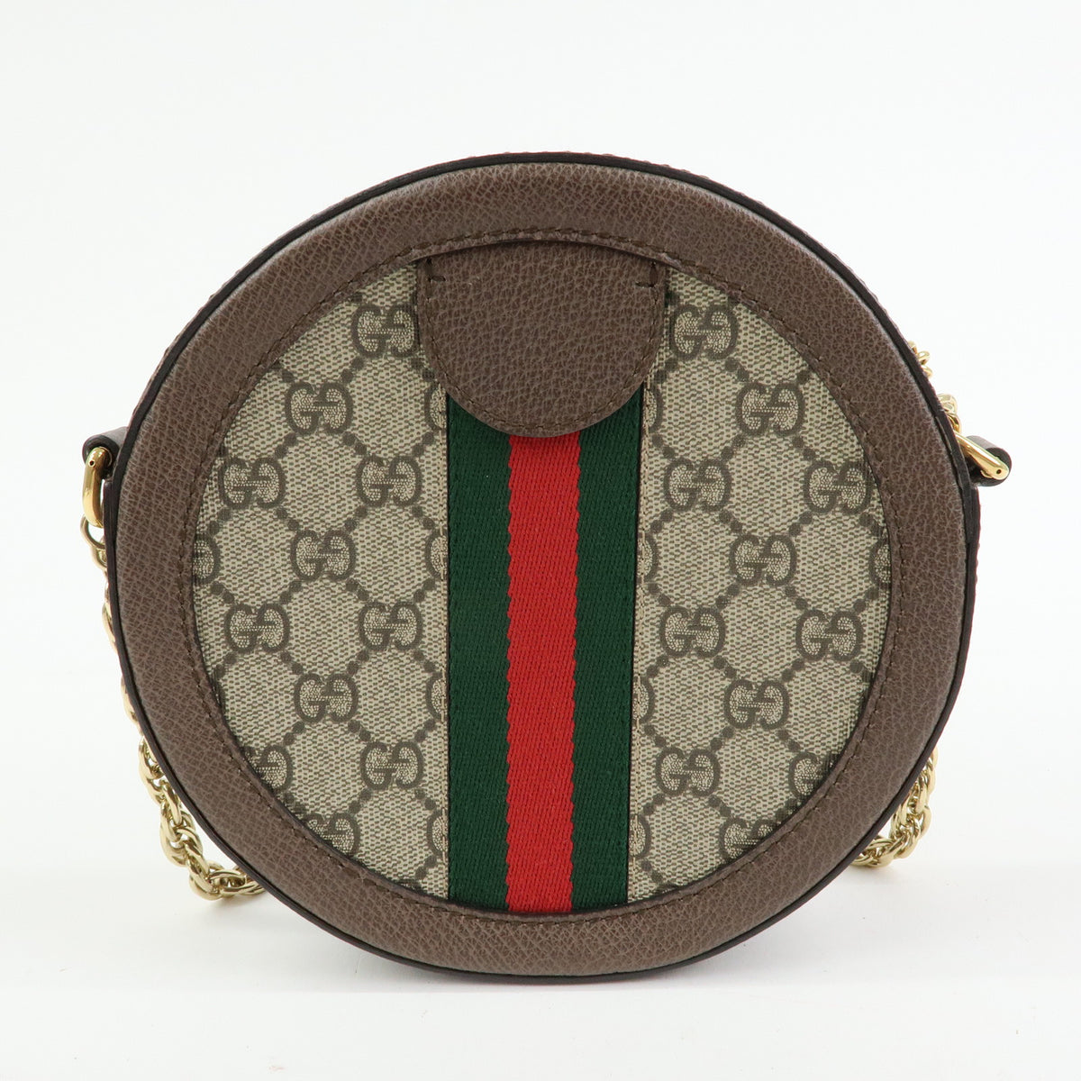 GUCCI Ophidia Sherry Double G Round Mini Chain Shoulder Bag 550618