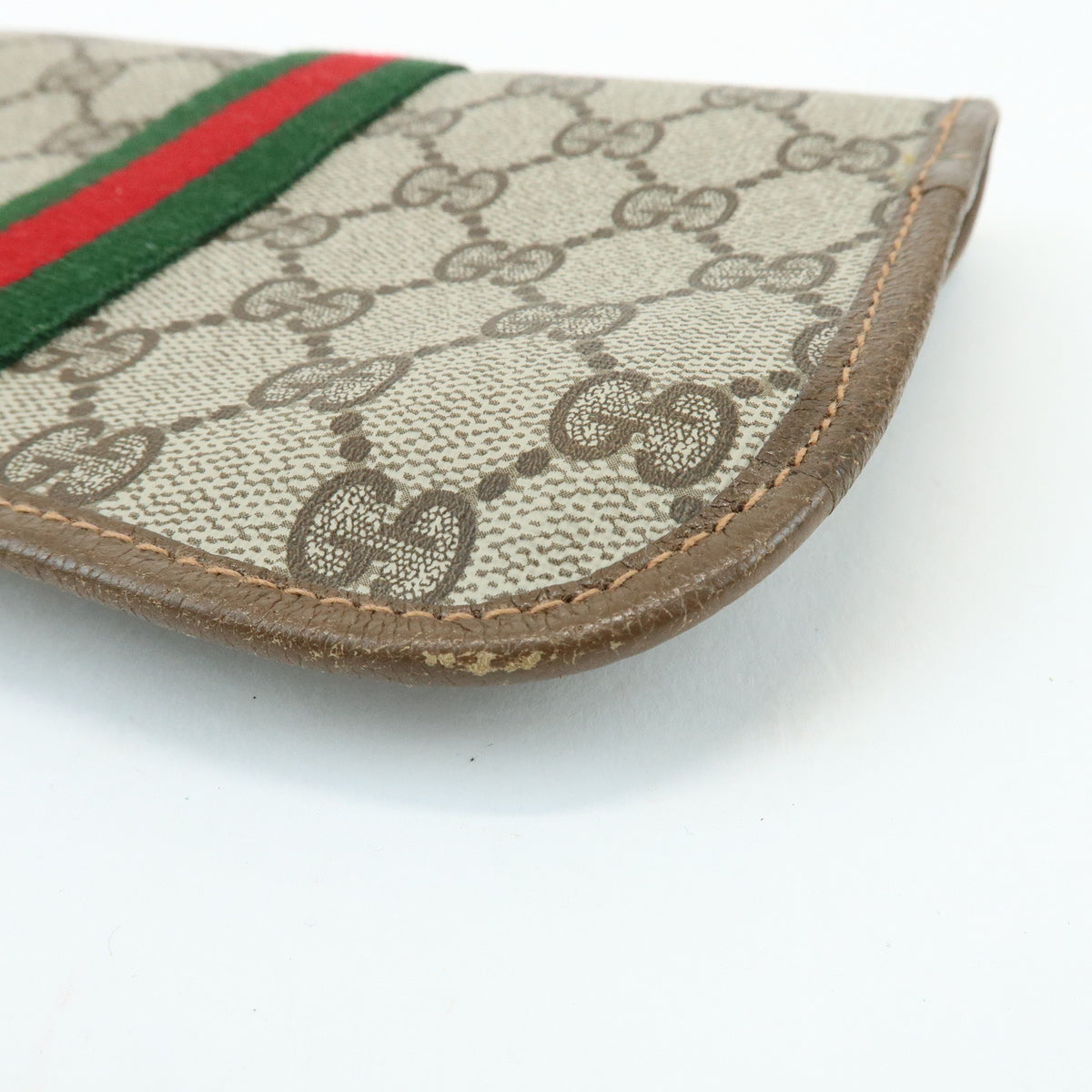 GUCCI Sherry Old Gucci GG Supreme Leather Clutch Bag Pouch 89・01・021