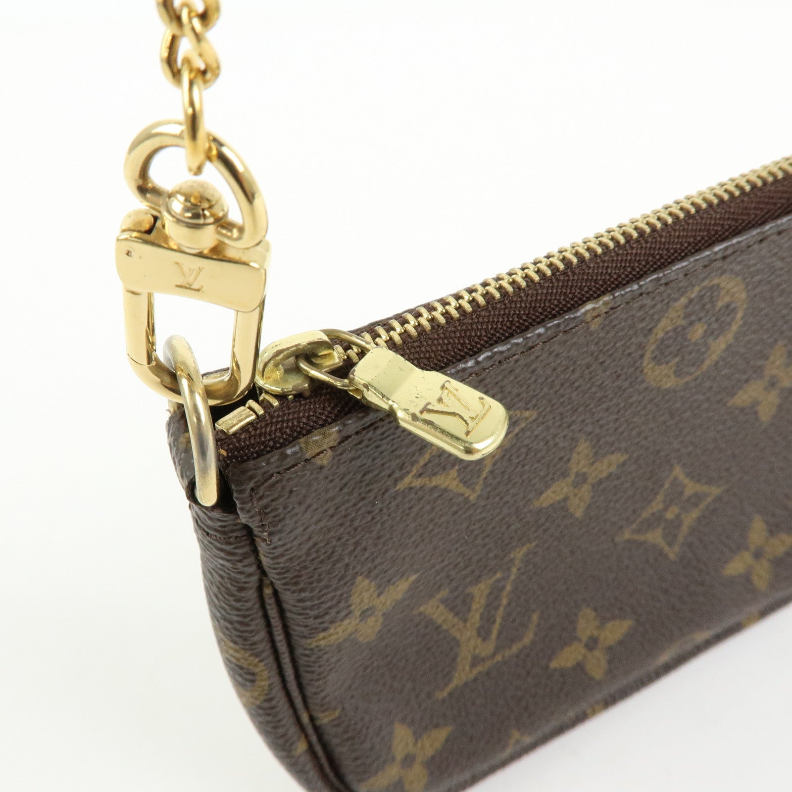 Louis Vuitton Monogram Mini Pochette Accessoires Pouch Brown M58009