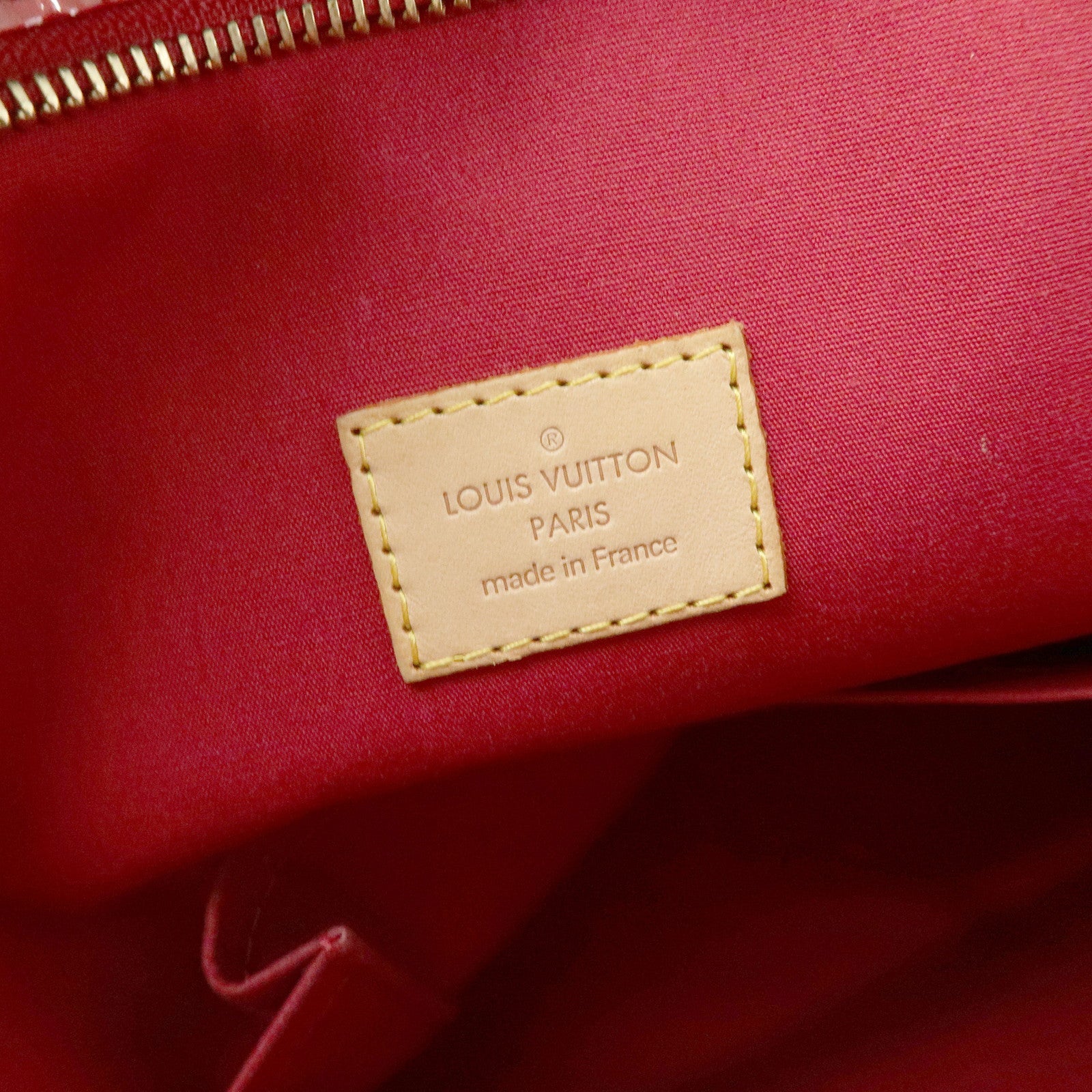 Louis Vuitton Monogram Vernis Brentwood Tote Bag Hand Bag Red M91989