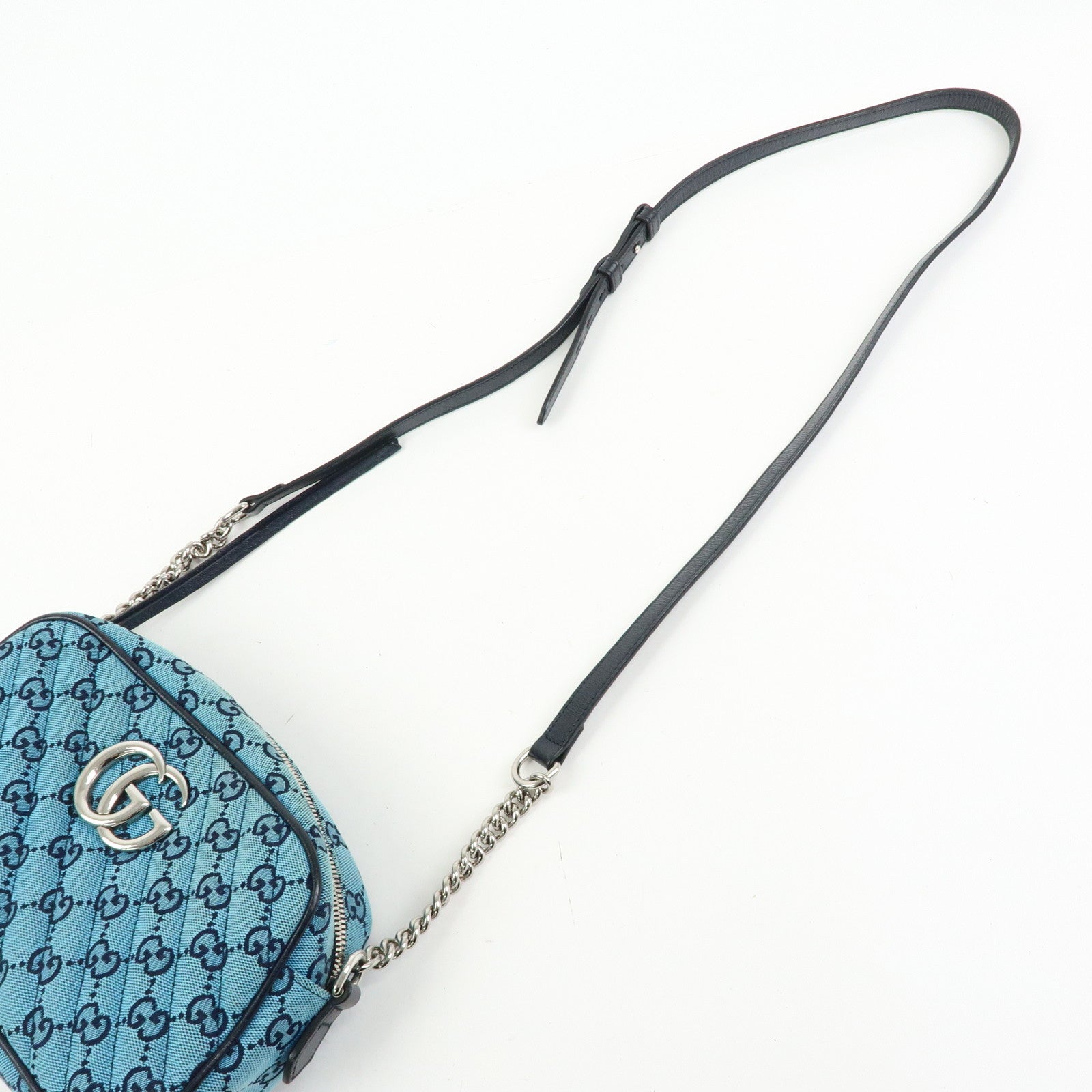 GUCCI GG Marmont Shoulder Bag Crossbody Bag Blue Dark Navy 447632