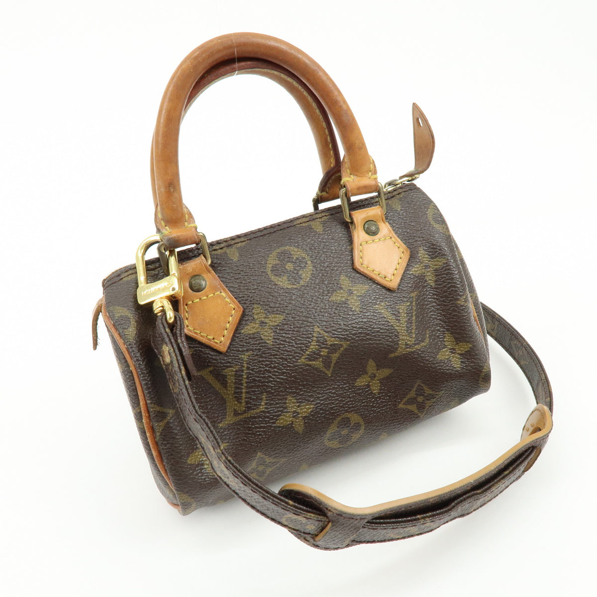 Louis Vuitton Monogram Mini Speedy Hand Bag and Strap M41534 J75011 Lot