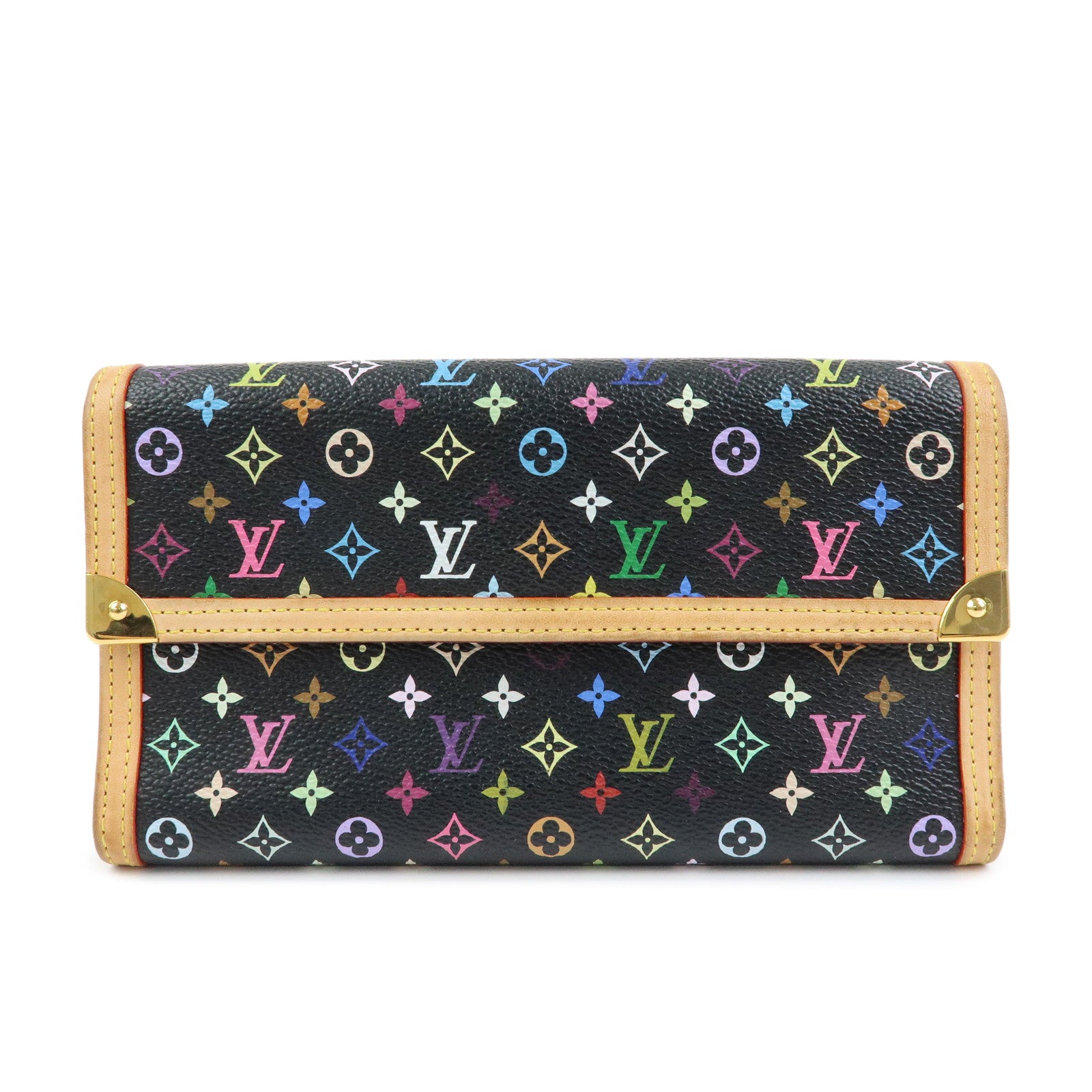 Louis Vuitton Monogram Multicolor Porte Trezor International M92658