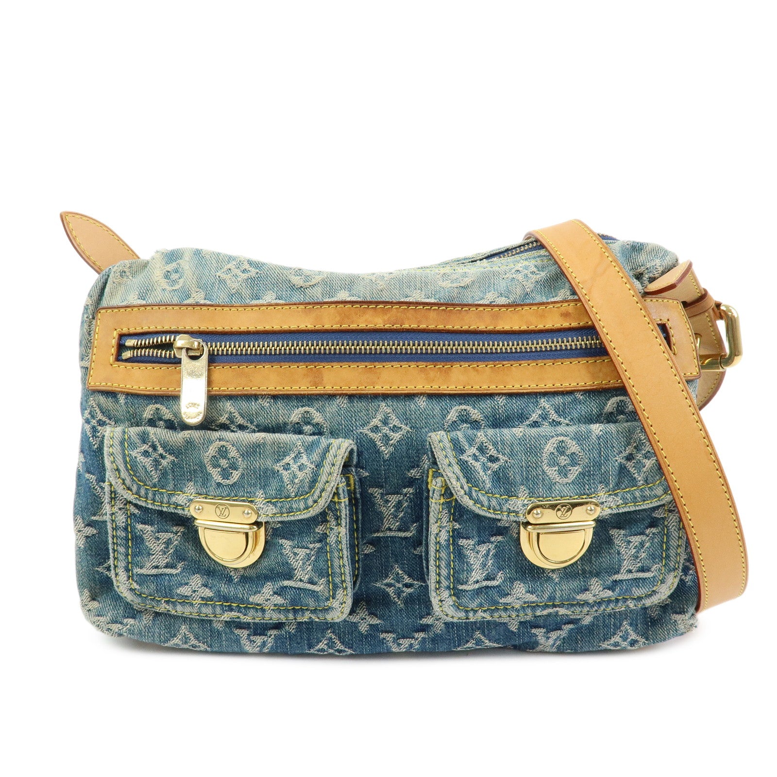 Louis Vuitton Monogram Denim Baggy PM 2Way Bag Shoulder Bag M95049