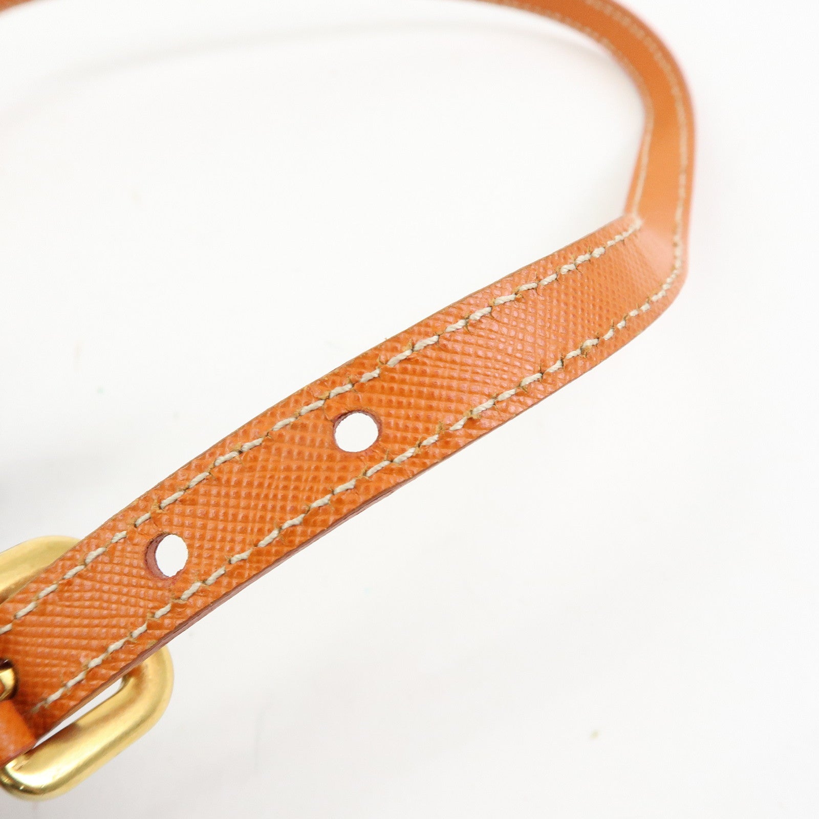 PRADA Nylon Leather Chain Shoulder Bag Crossbody Bag Papaya Orange