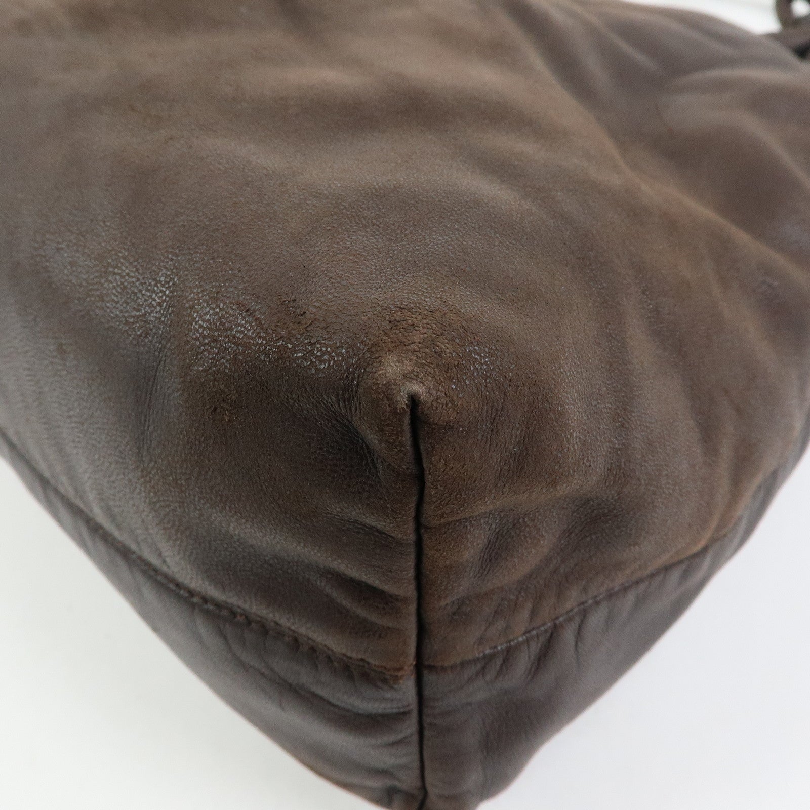 LOEWE Anagram Nappa Leather Shoulder Bag Tote Bag Brown