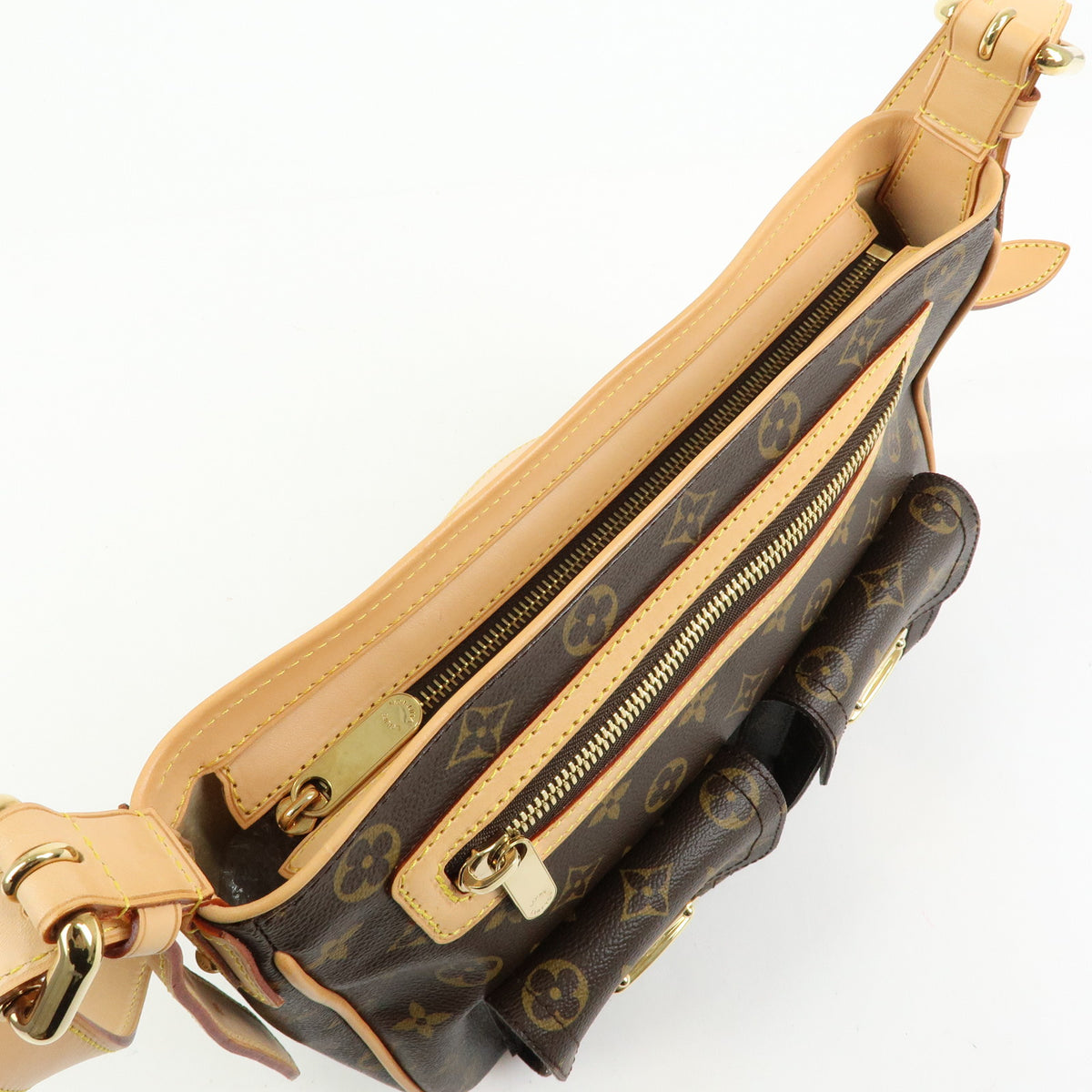 Louis Vuitton Monogram Hudson GM Shoulder Crossbody Bag  Brown M40045
