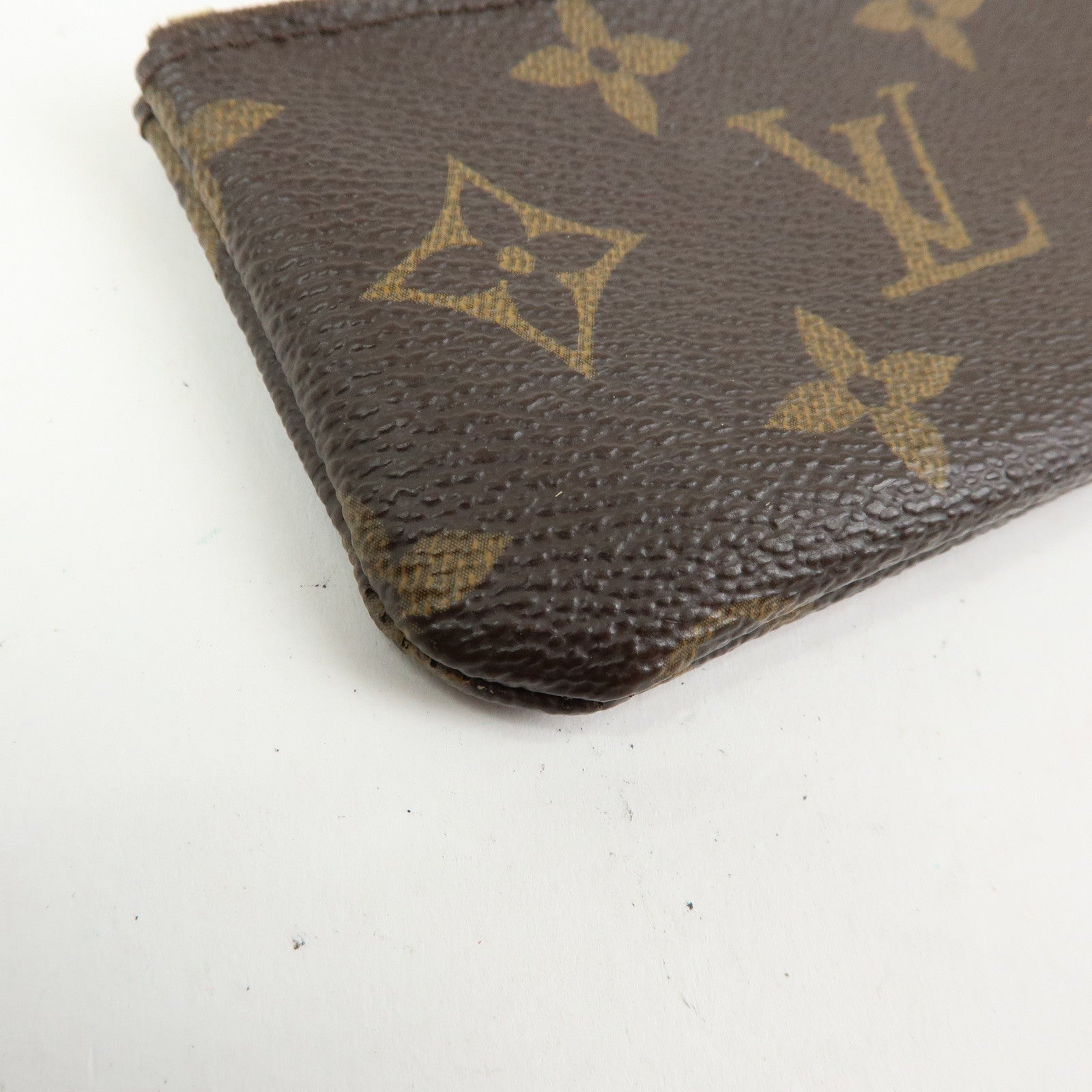 Louis Vuitton Monogram Pochette Cles Coin Case Key Case Brown M62650