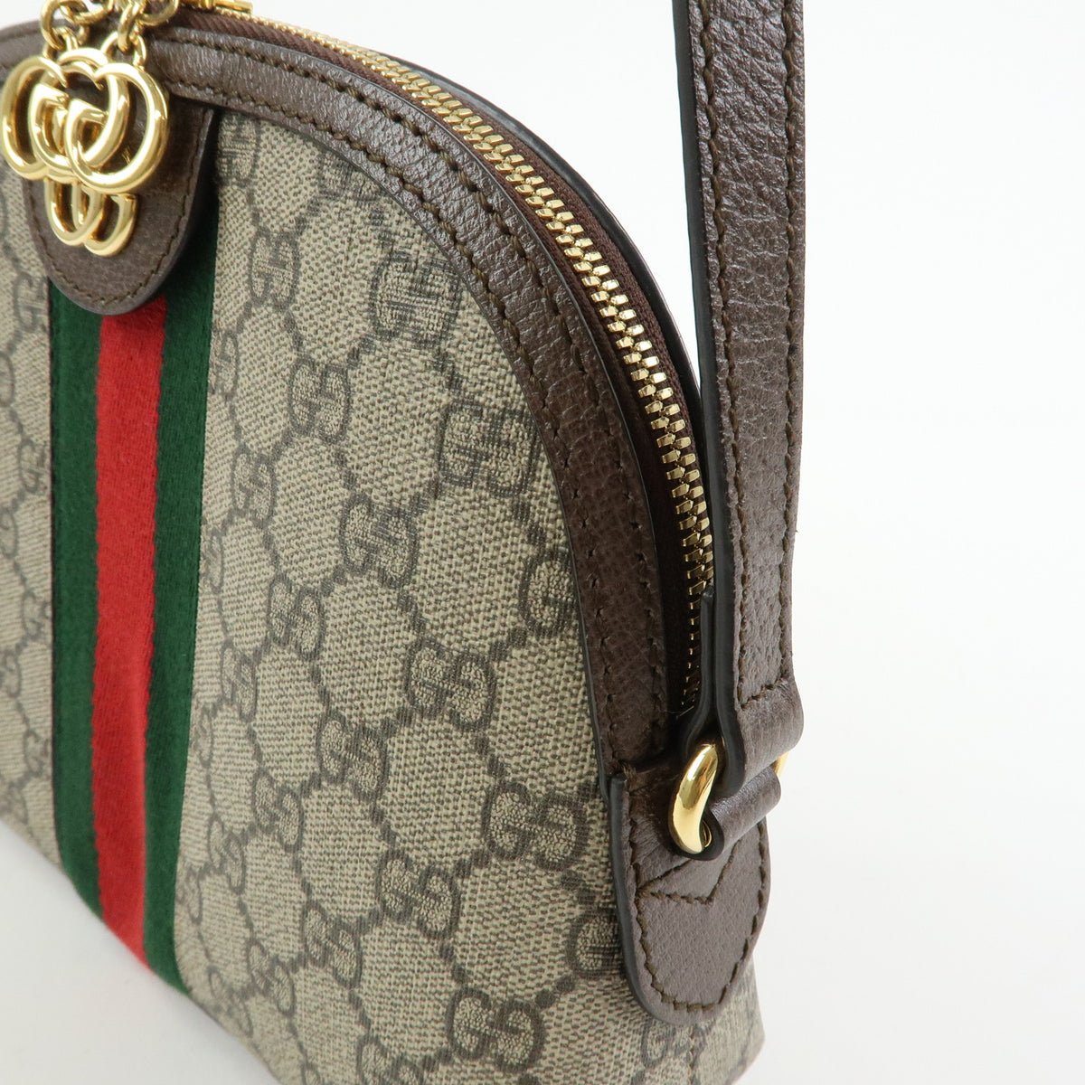 GUCCI Ophidia Sherry Double G GG Supreme Leather Shoulder Bag 499621