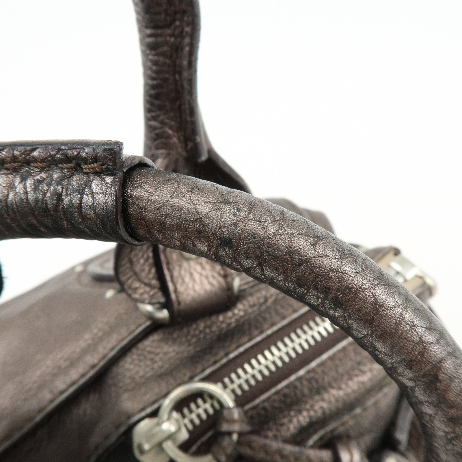 Chloe Paddington Leather Hand Bag Shoulder Bag Bronze