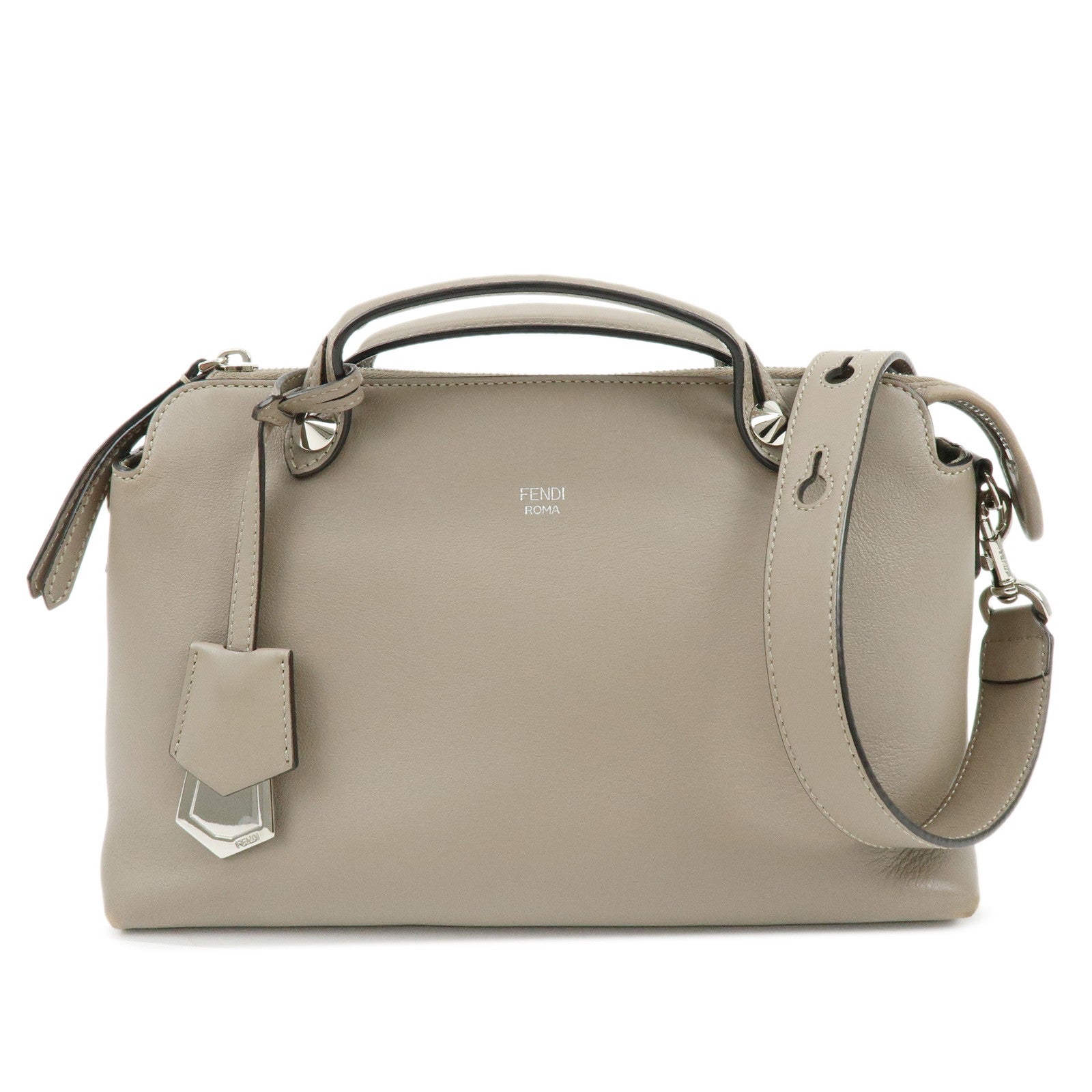 FENDI By The Way Calf Leather 2Way Bag Hand Bag Shoulder Bag 8BL146