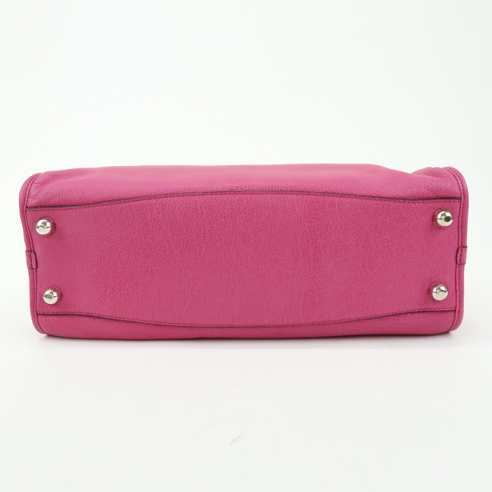 LOEWE Anagram Leather Hand Bag Shoulder Bag Mini Boston Bag Pink