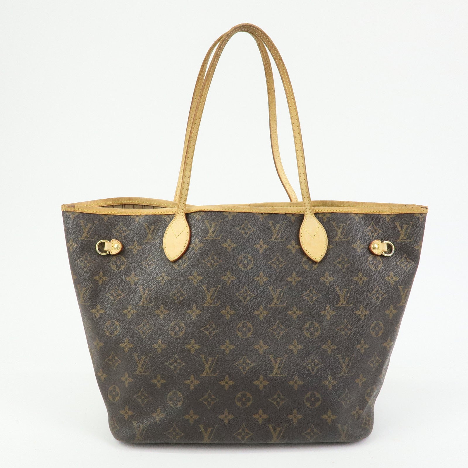 Louis Vuitton Monogram Neverfull MM Tote Shoulder Bag Brown M40156