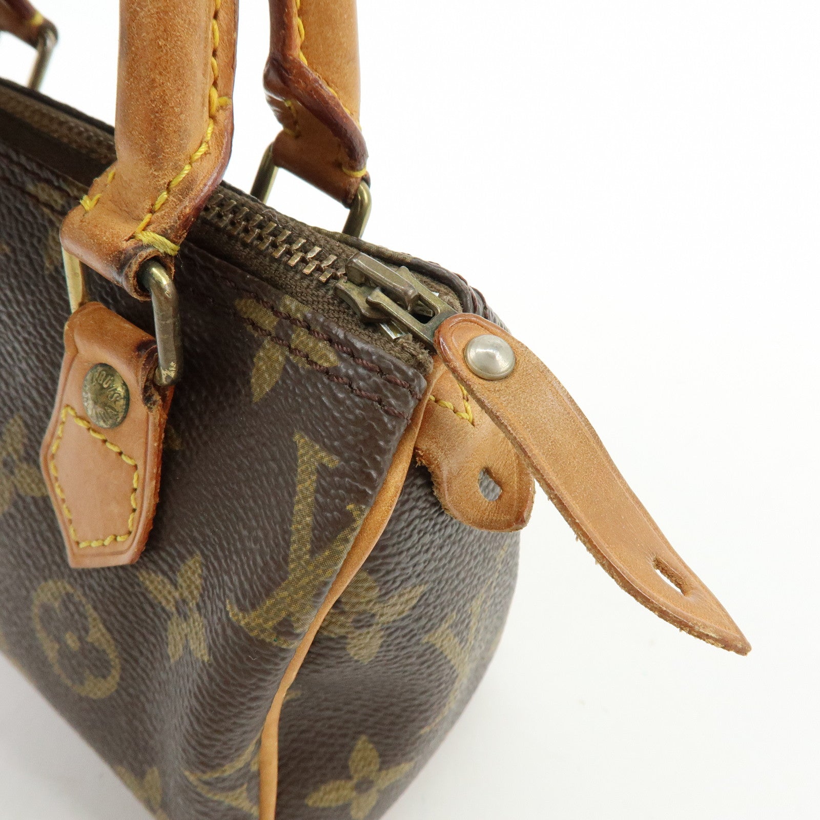 Louis Vuitton Monogram Mini Speedy Hand Bag and Strap Brown M41534 Lot