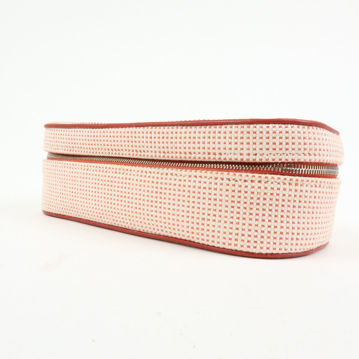 HERMES Toile H Escale Cosmetic Pouch Accesory Pouch Vermilion