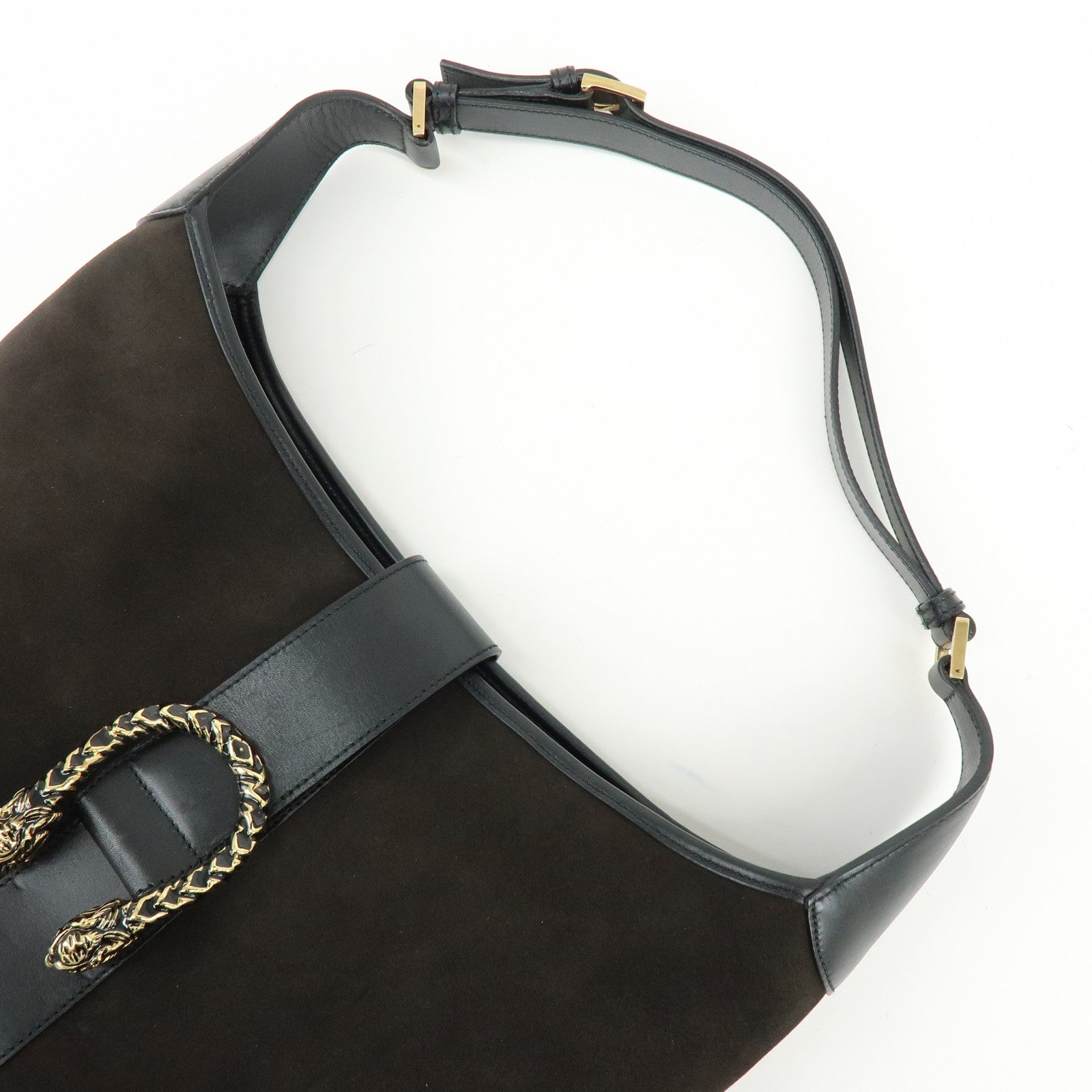 GUCCI Dionysus Suede Leather Shoulder Bag Hand Bag Dark Brown 001.4067