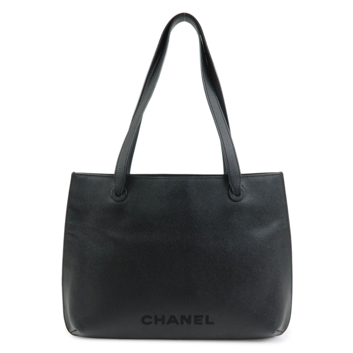 CHANEL Caviarskin Shoulder Bag Tote Bag Hand Bag Black