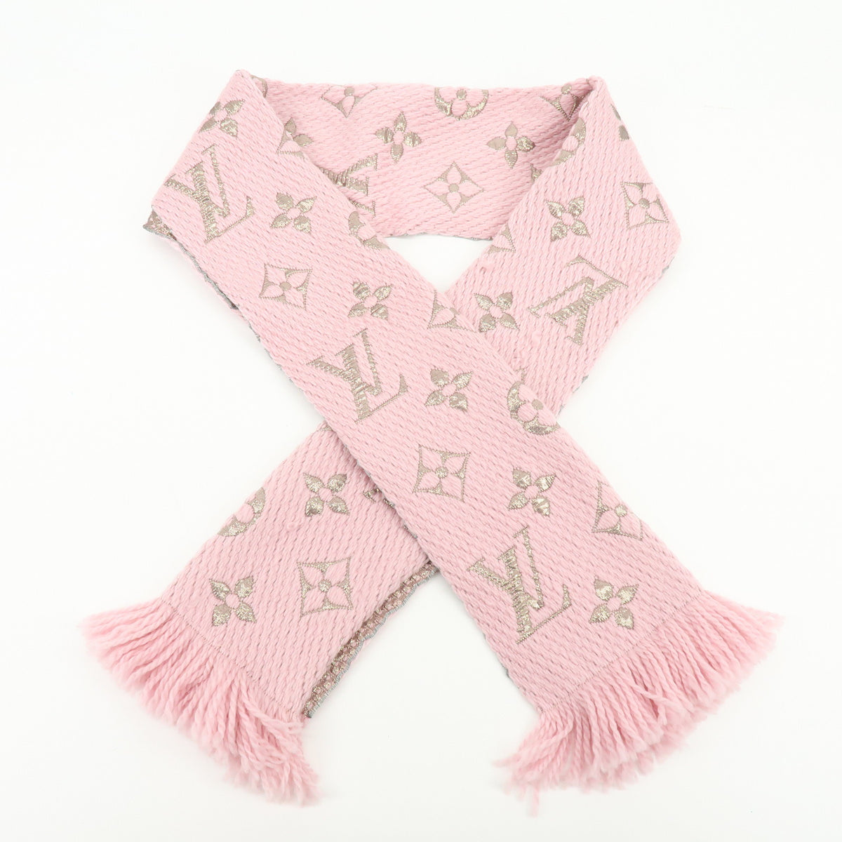 Louis Vuitton Echarpe Logomania Shine Wool Silk polyester Scarf M60466