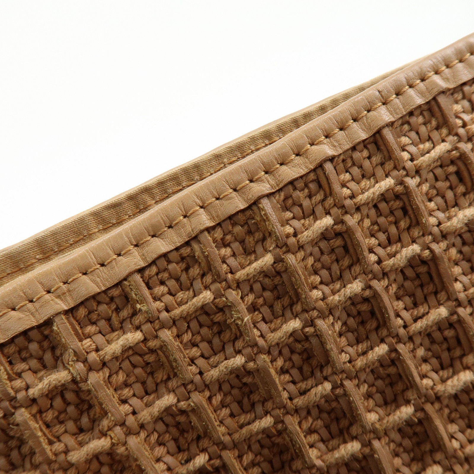 HERMES Amedaba Diago GM Canvas Leather Tote Bag Hand Bag Marron Brown