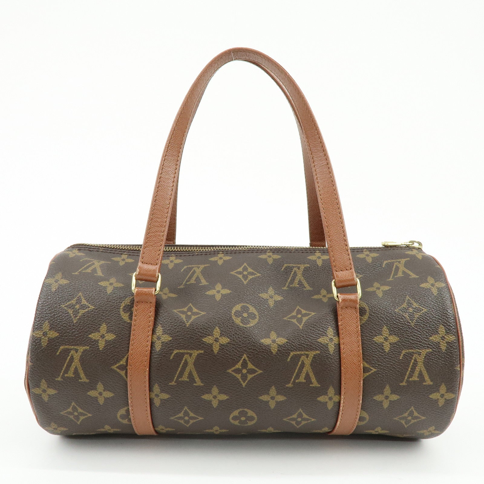 Louis Vuitton Monogram Papillon 30 Hand Bag Old Style Brown M51365