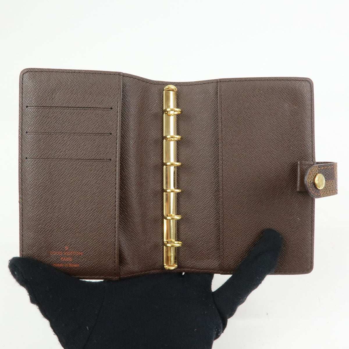 Louis Vuitton Damier Ebene Agenda PM Planner Cover Brown R20700
