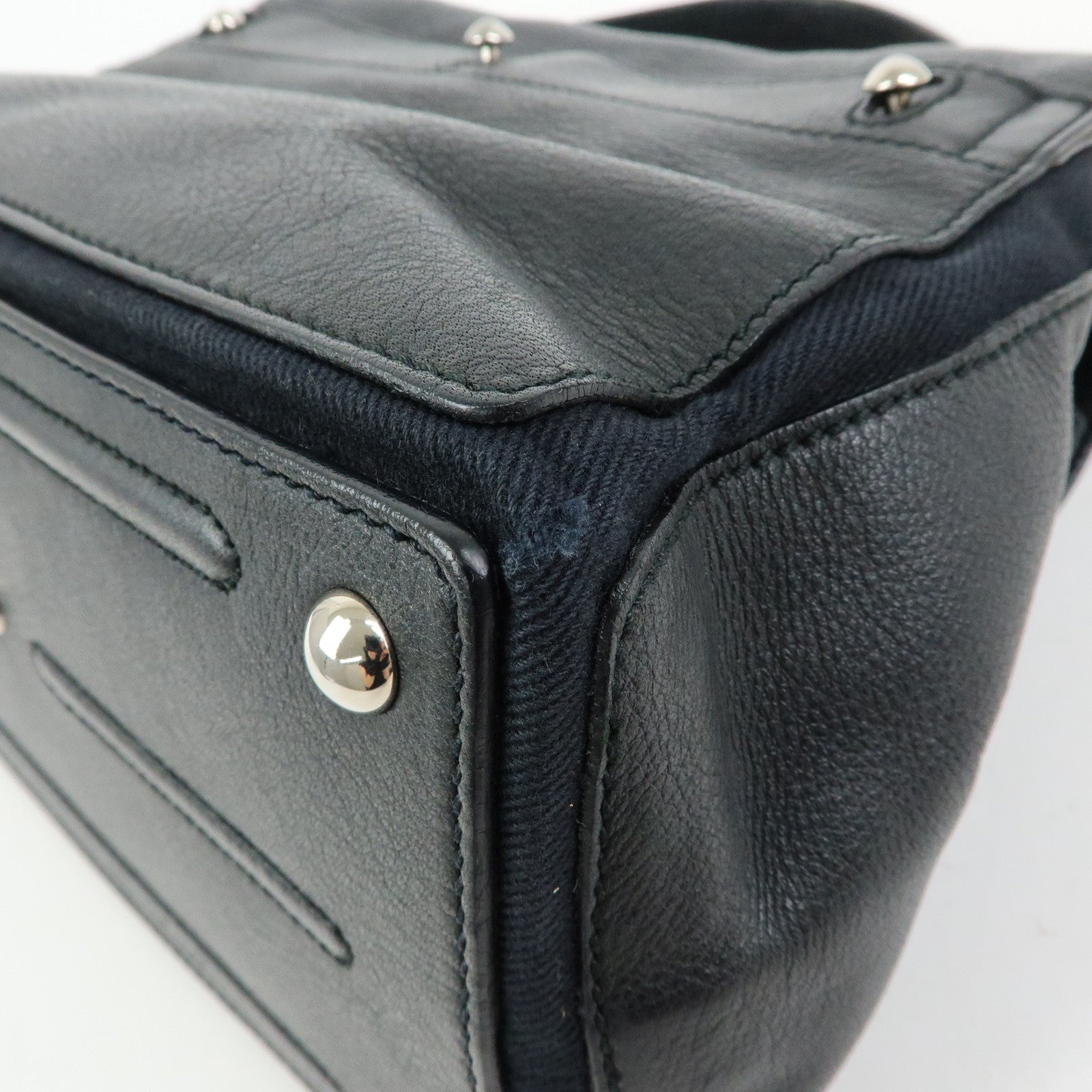 SAINT LAURENT PARIS Muse Two Leather 2Way Hand Bag Black