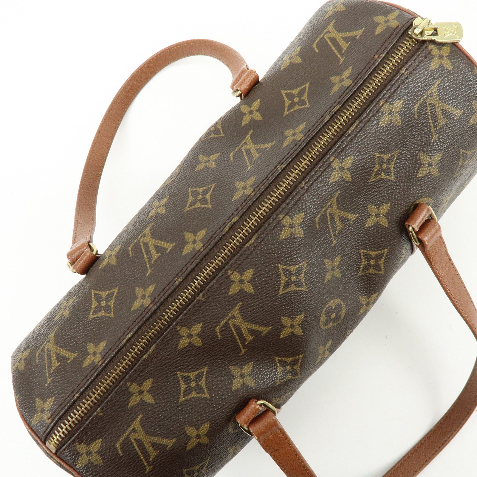 Louis Vuitton Monogram Papillon 30 Hand Bag Old Style Brown M51365