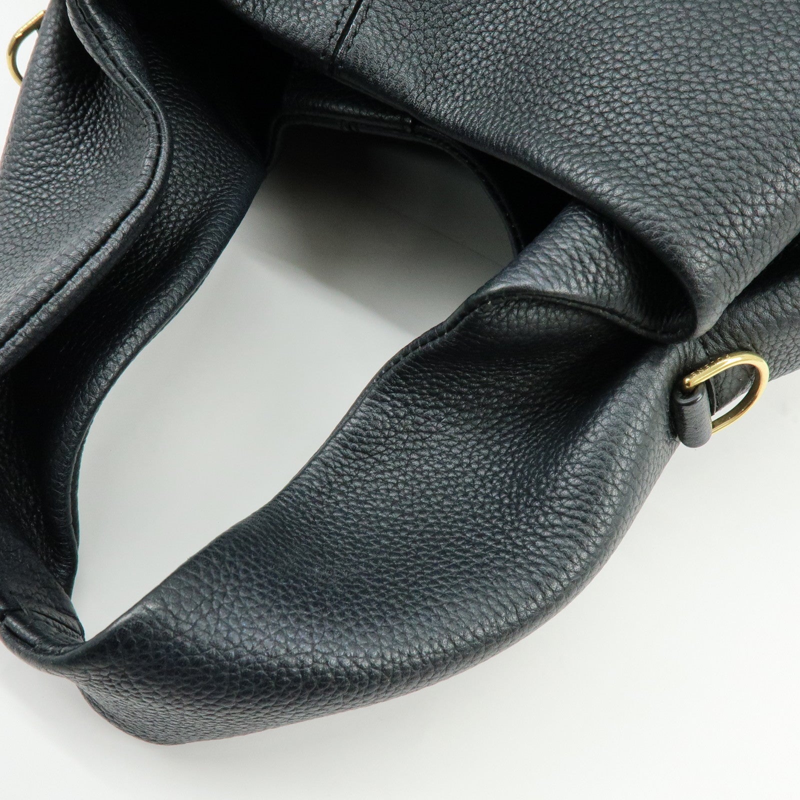 POLENE Numéro Neuf Calf Leather  2Way Bag Hand Shoulder Bag Black