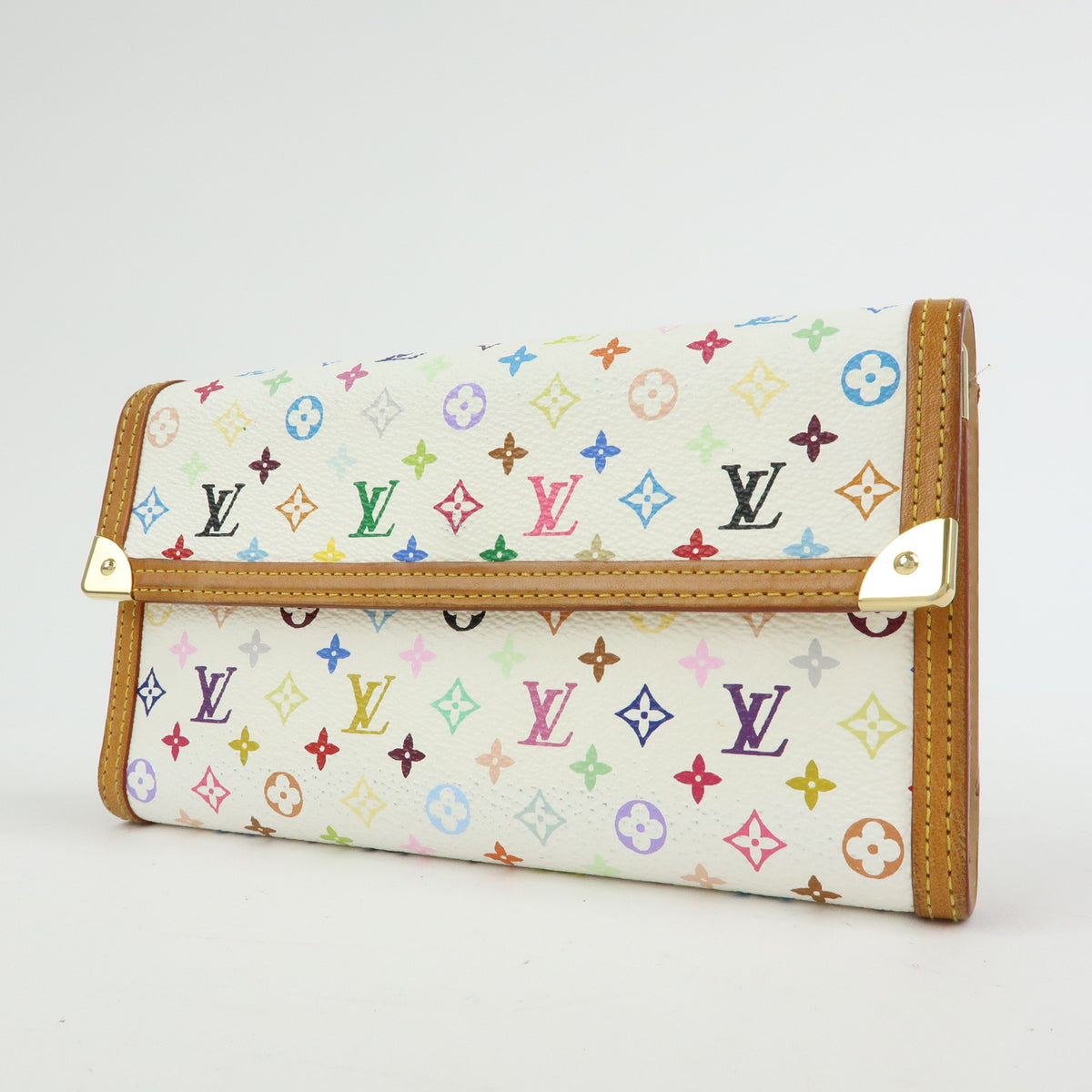 Louis Vuitton Monogram Porte Trezor International Wallet Blanc M92659