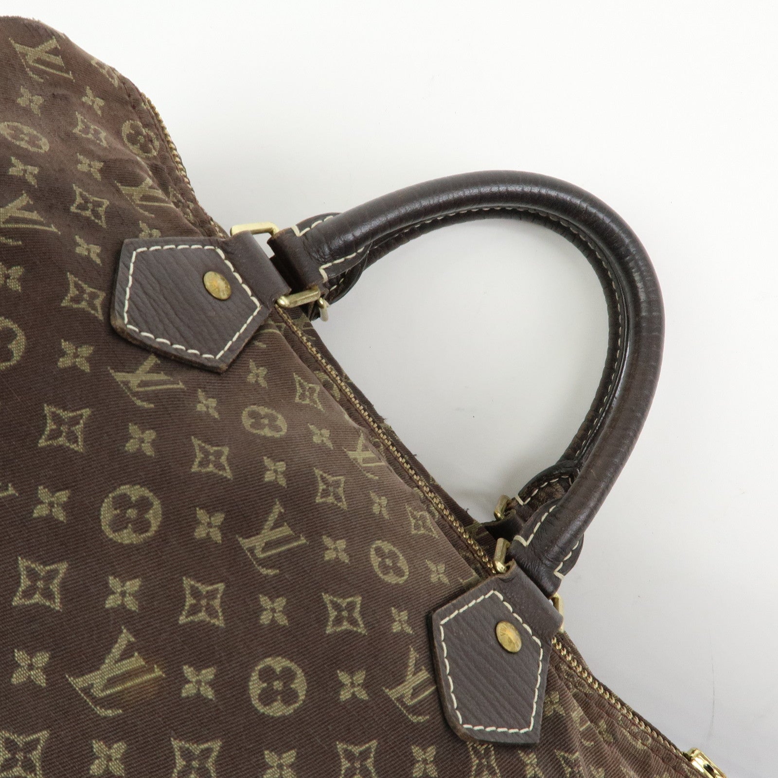 Louis Vuitton Monogram Mini Lin Speedy 30 Boston Bag Ebene M95224