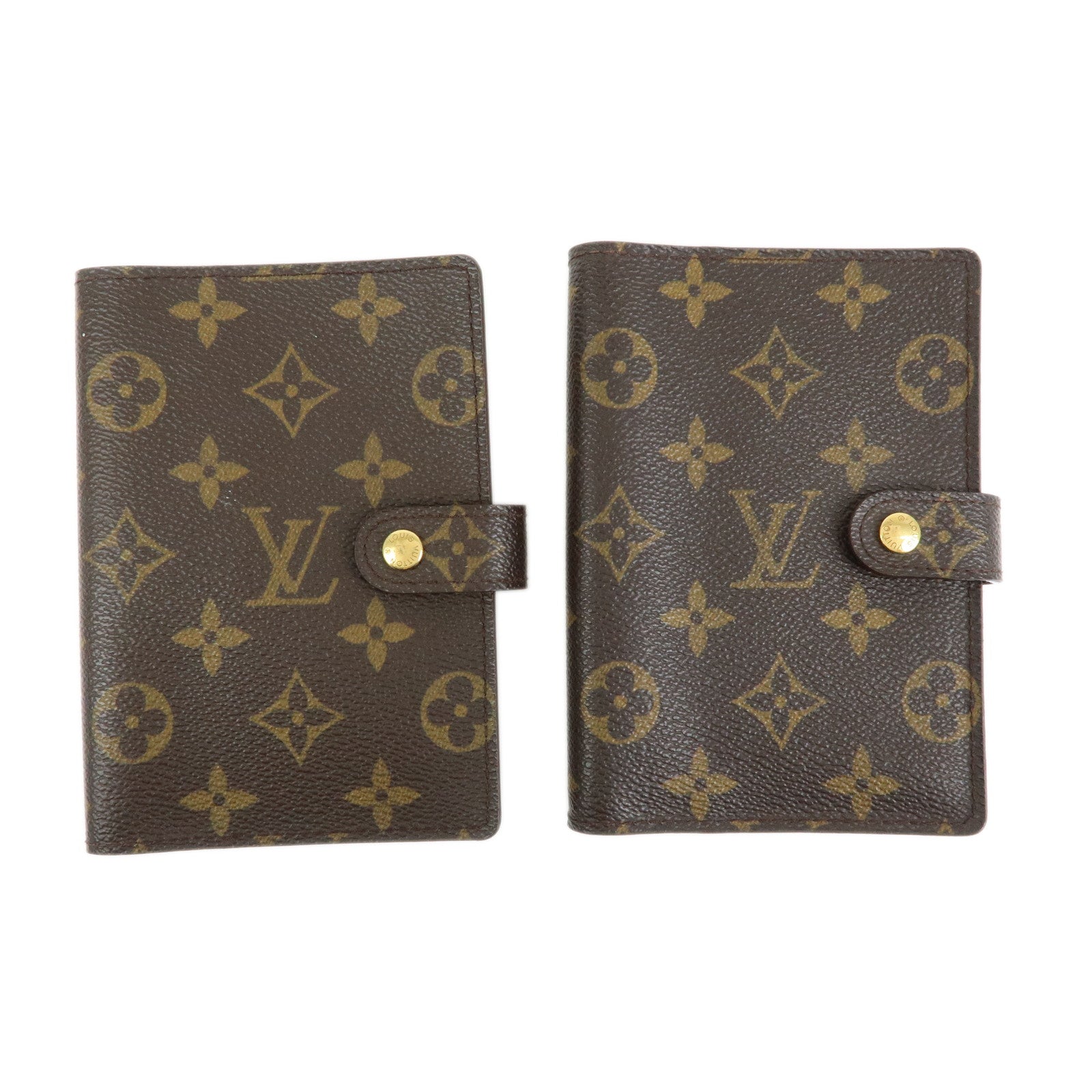 Louis Vuitton Set of 2 Monogram Canvas Leather Planner Cover R20005
