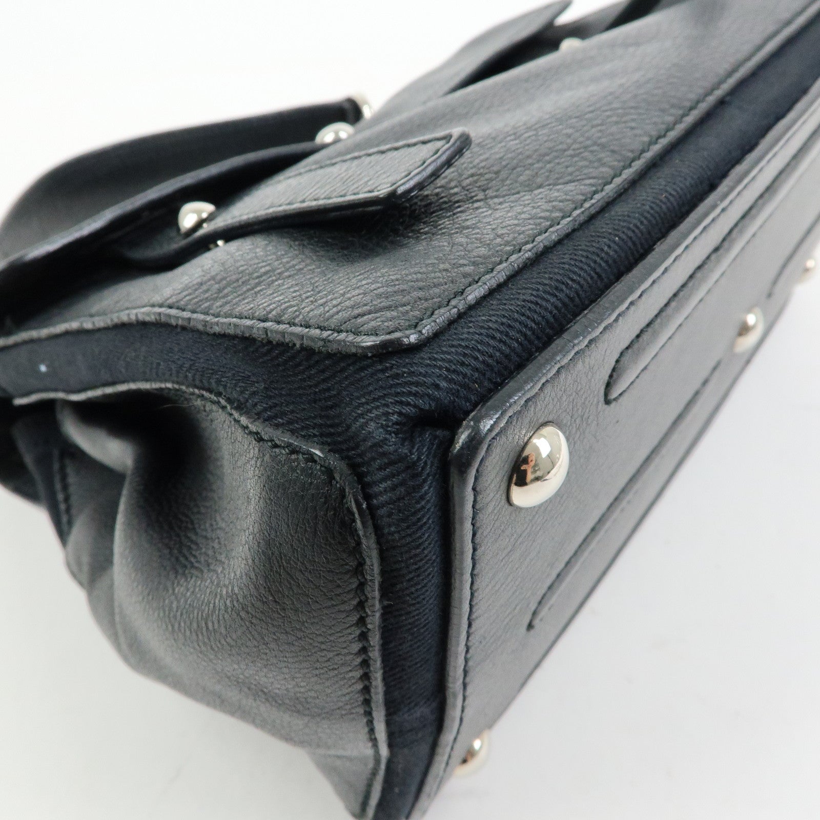 SAINT LAURENT PARIS Muse Two Leather 2Way Hand Bag Black