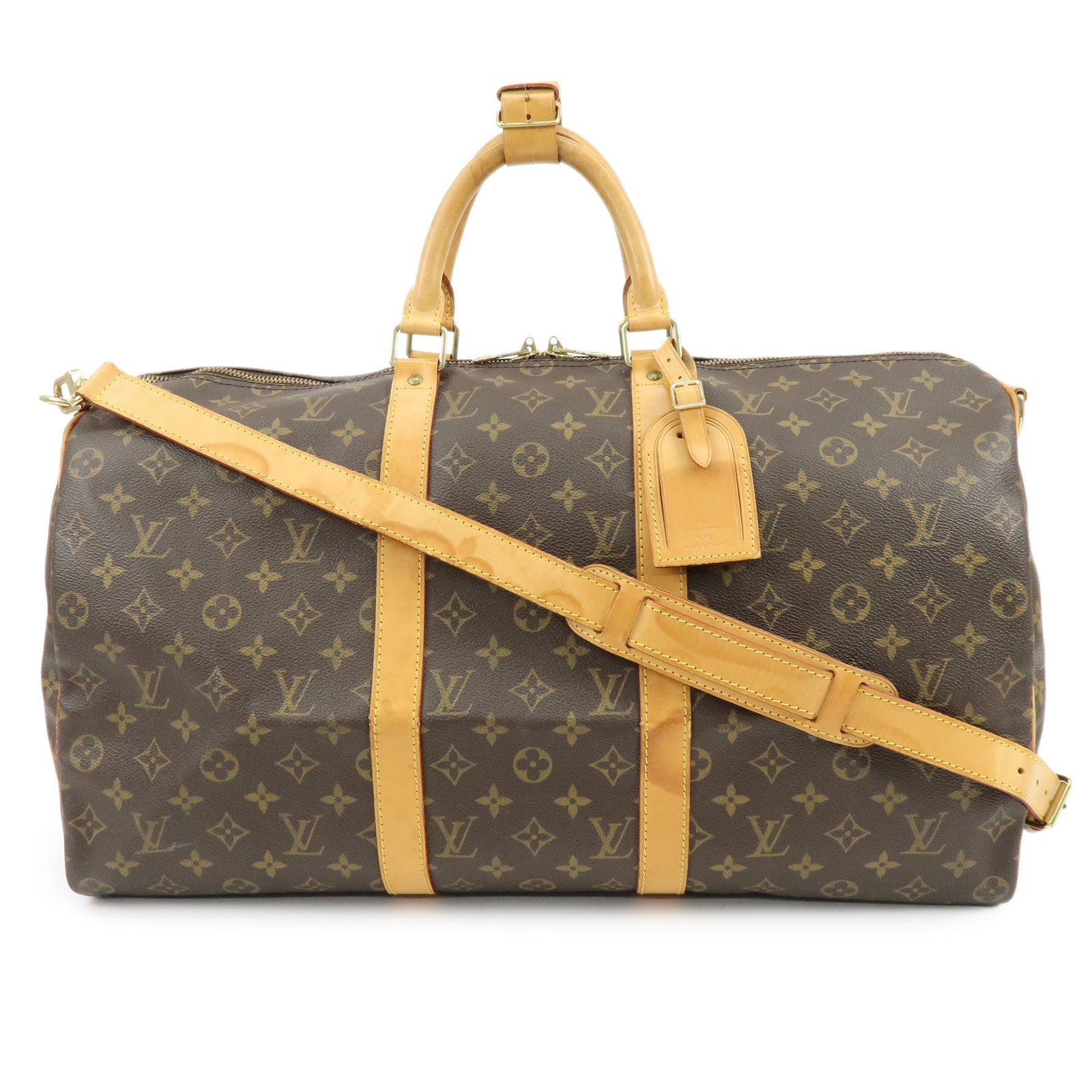 Louis Vuitton Monogram Keep All Bandouliere 50 Boston Bag M41416