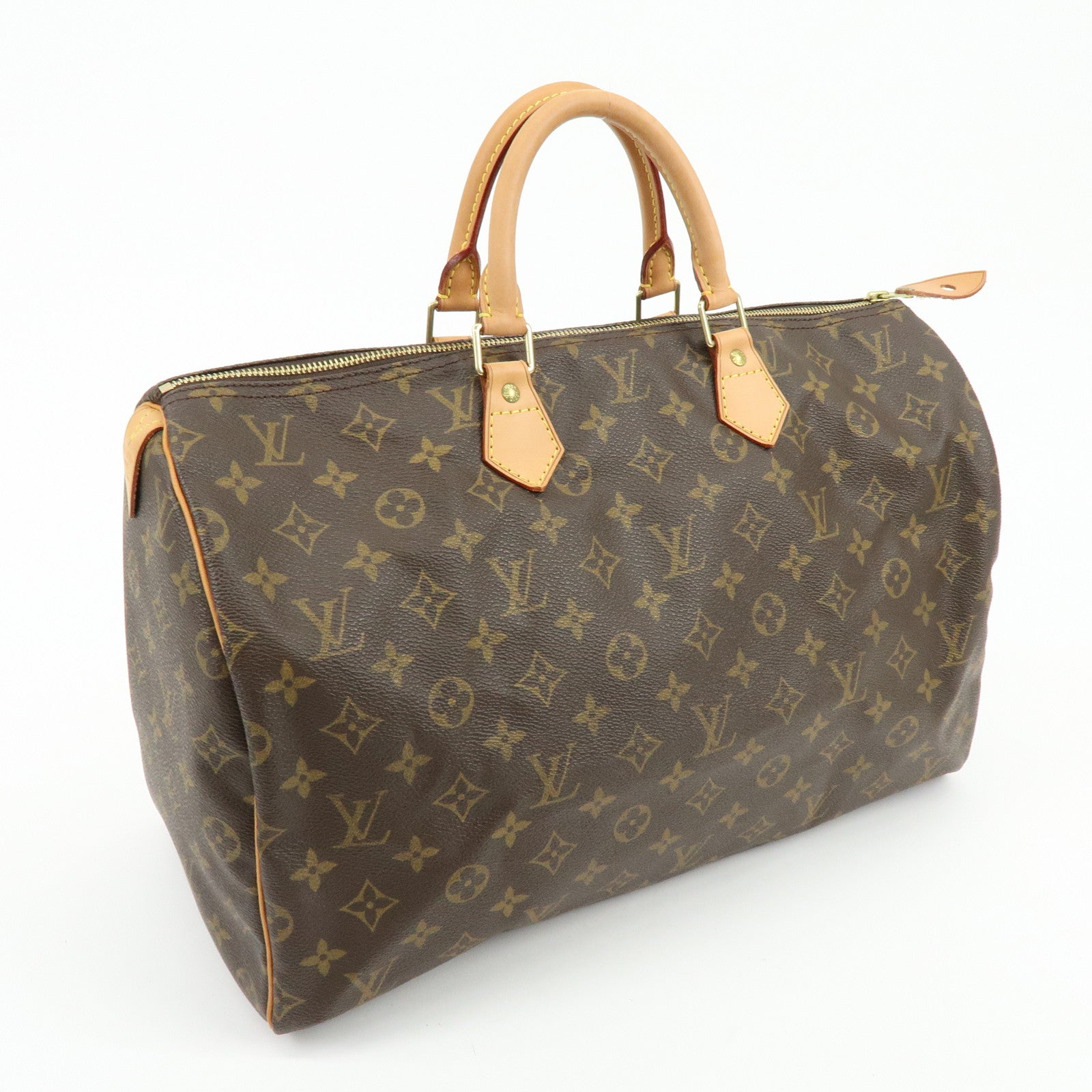Louis Vuitton Monogram Speedy 40 Hand Bag Boston Bag Brown M41522