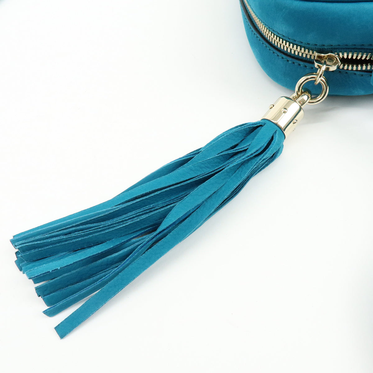 GUCCI SOHO Interlocking G Leather Disco Bag Shoulder Bag Blue 308364
