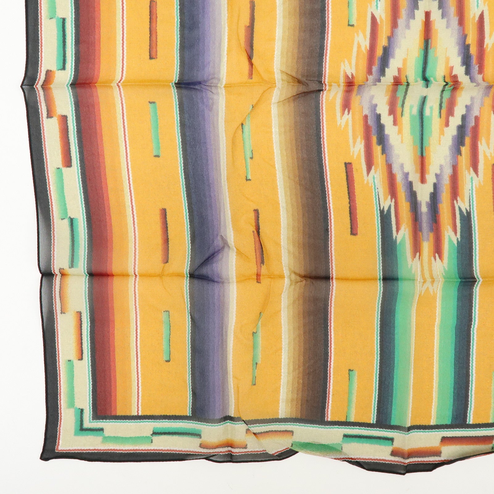 Christian Dior Set of 2 Silk 100% Scarf Tribal Print Multicolor