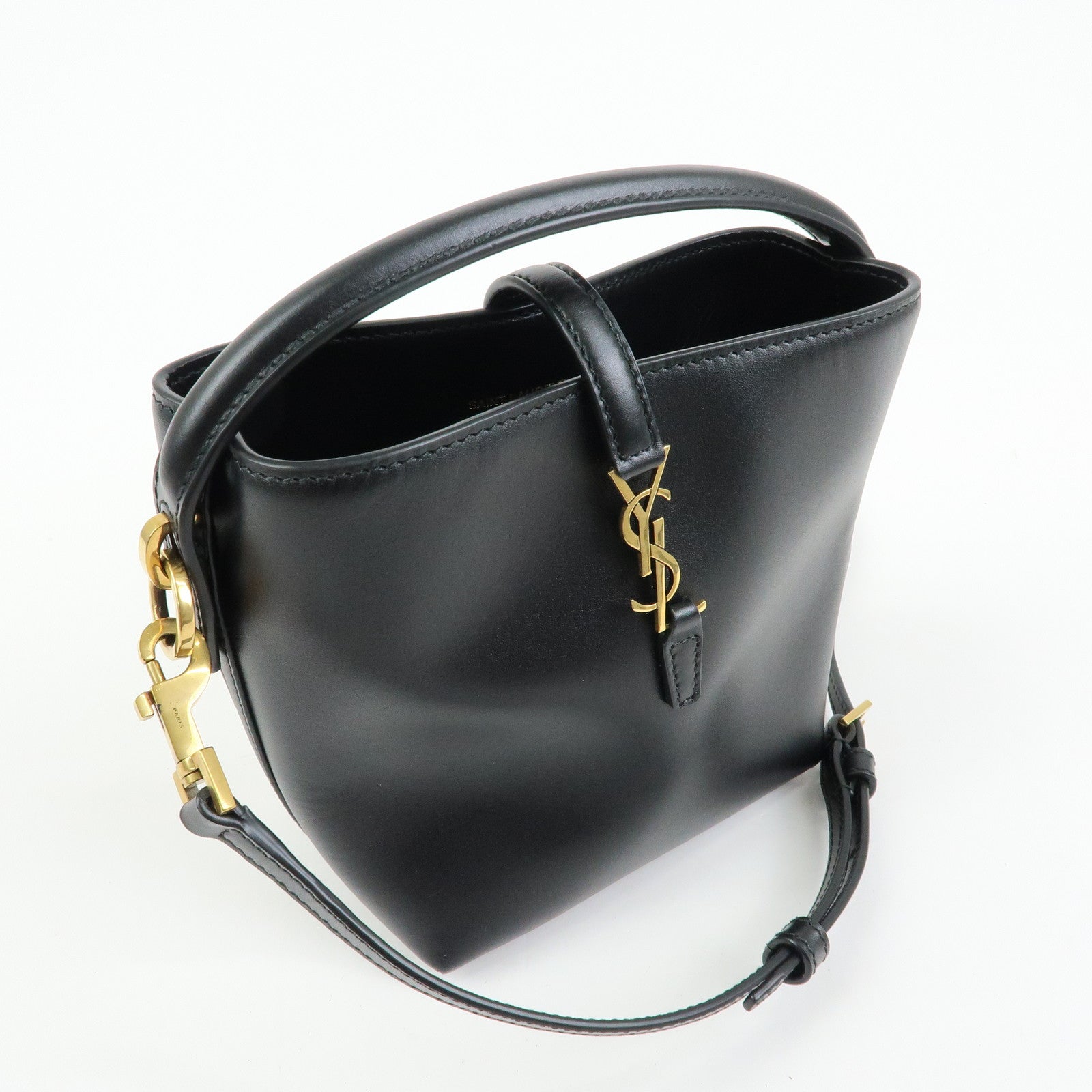 SAINT LAURENT PARIS Cassandra LE 37 Calf Leather 2WAY Mini Bucket Bag